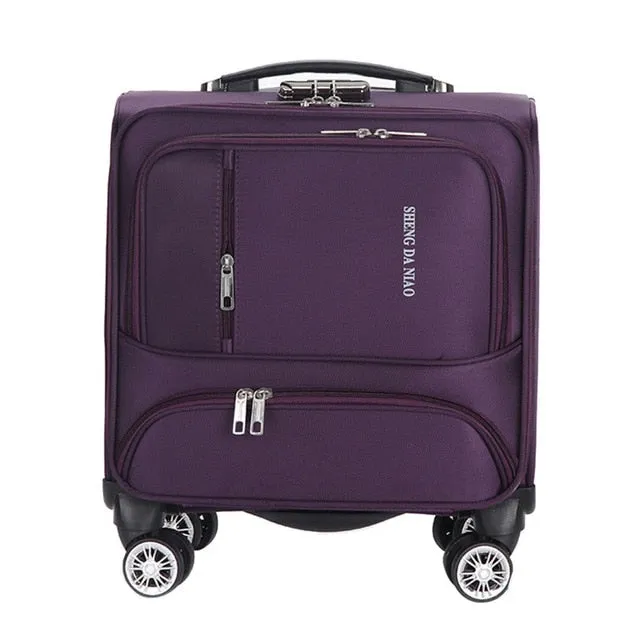 18 Inch Waterproof Oxford Suitcase Trolley Luggage Business Trolley Case Men'S Suitcase Women