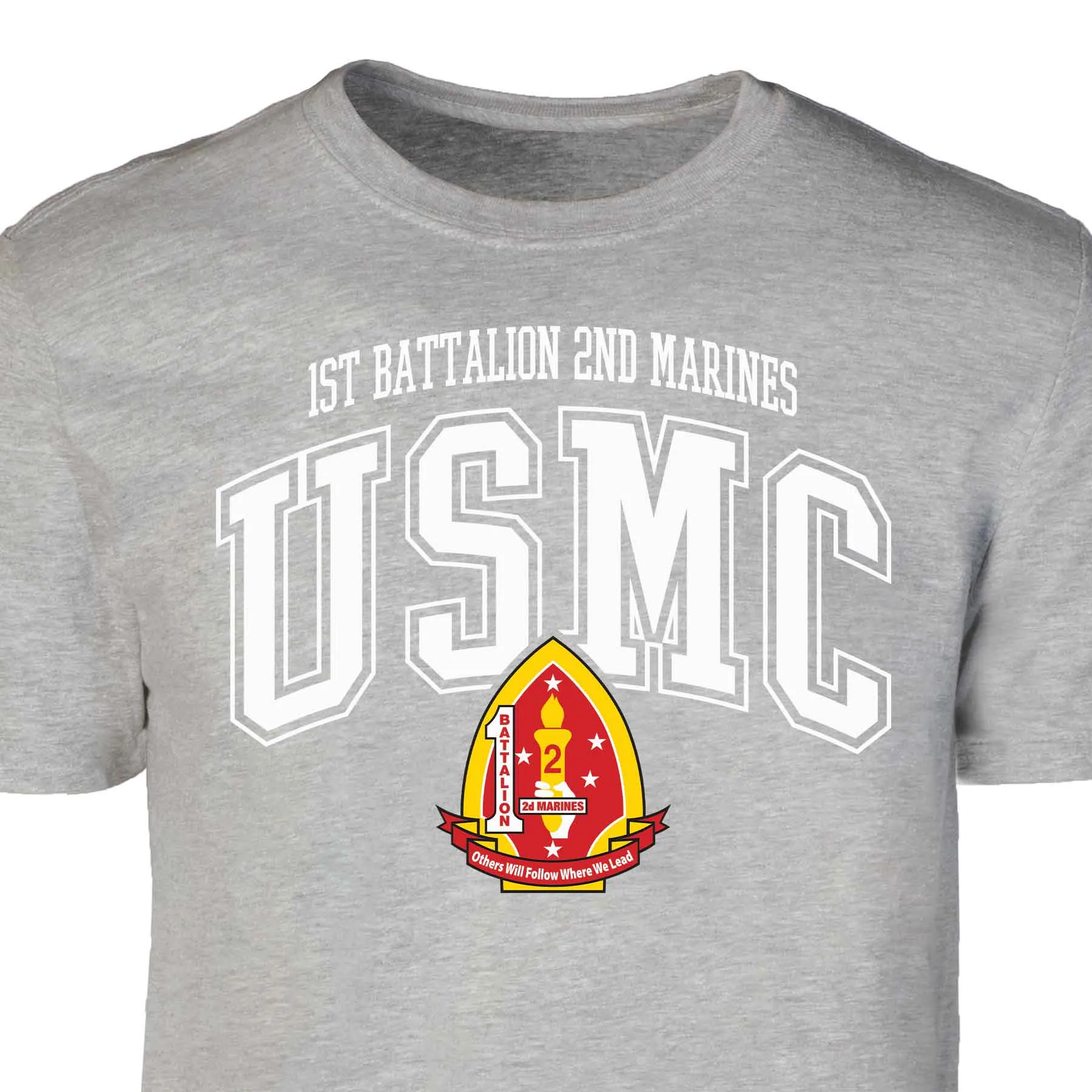 1st Battalion 2nd Marines Arched Patch Graphic T-shirt