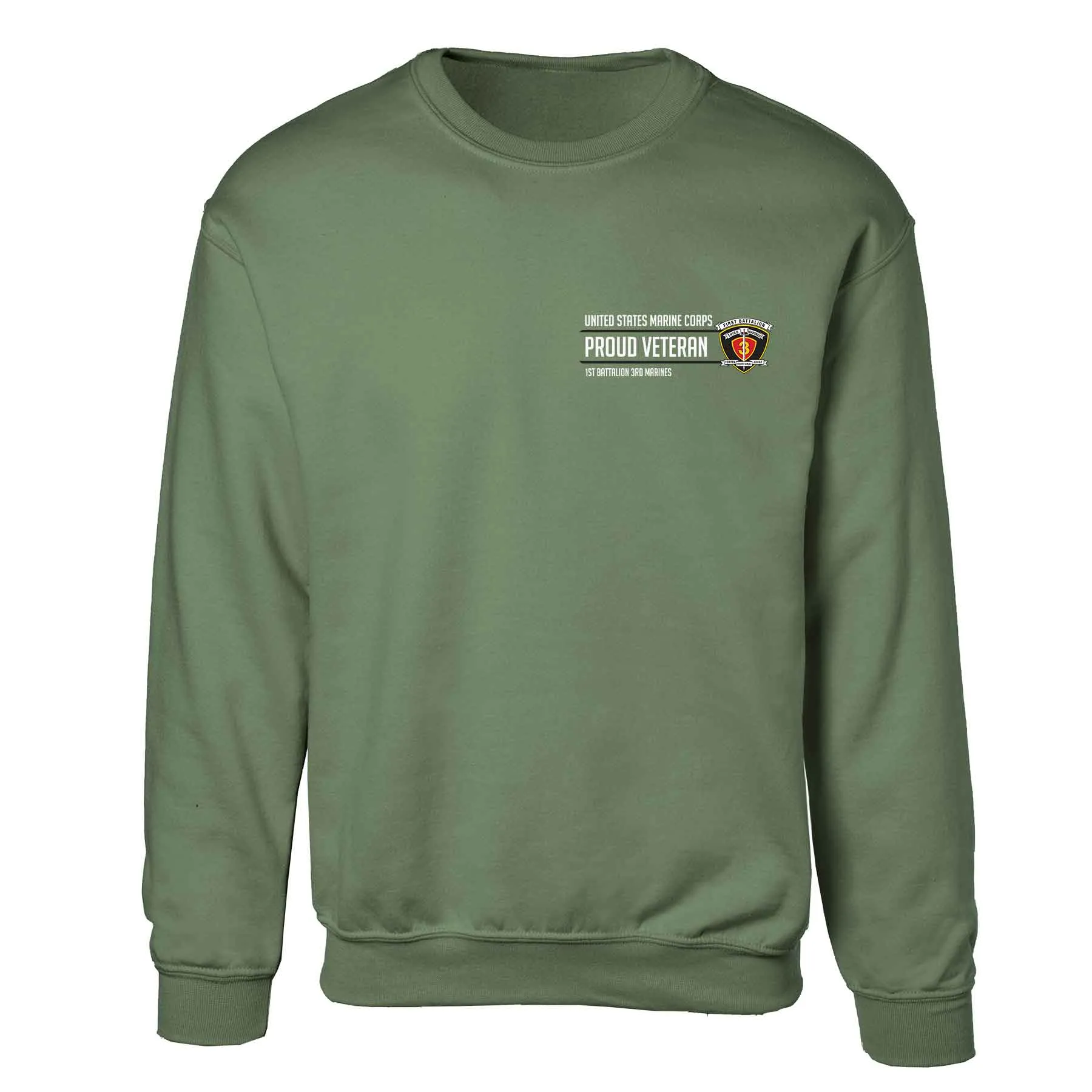 1st Battalion 3rd Marines Proud Veteran Sweatshirt