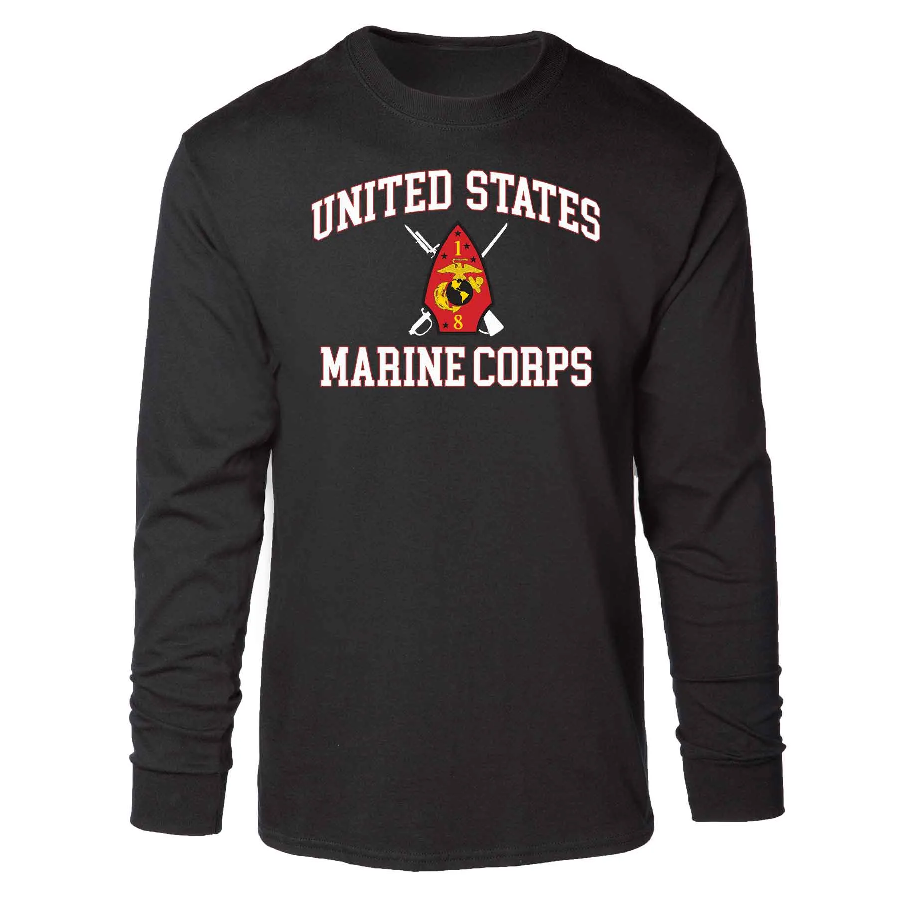 1st Battalion 8th Marines USMC Long Sleeve T-shirt