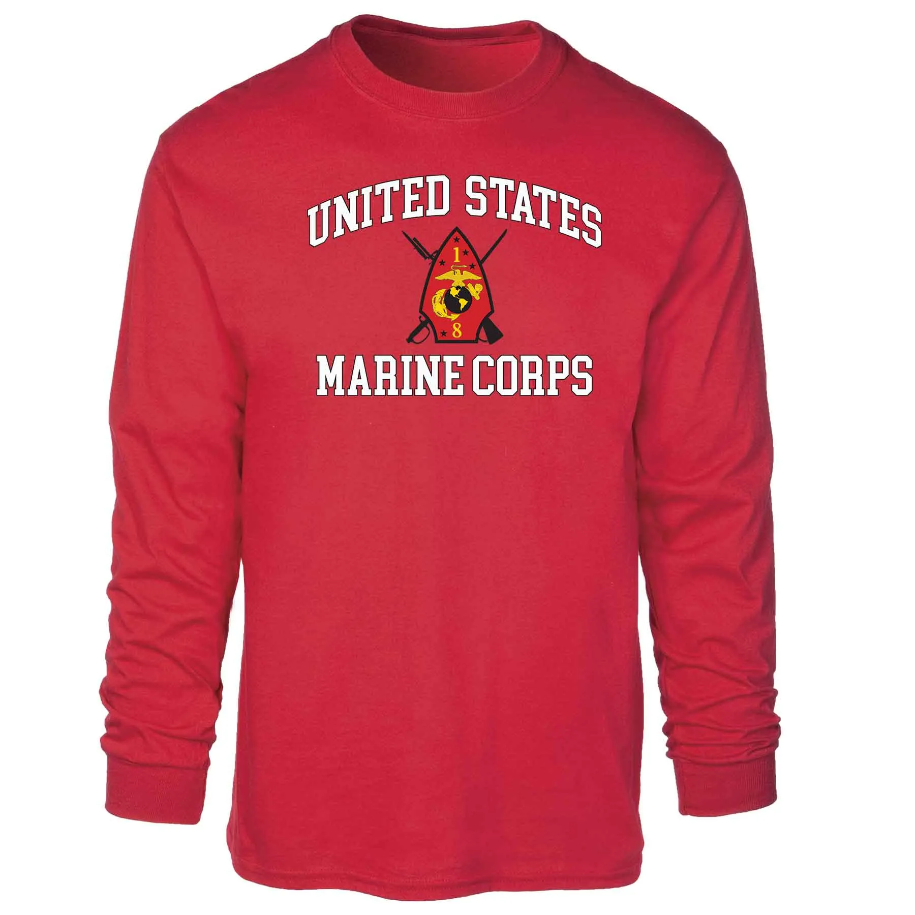 1st Battalion 8th Marines USMC Long Sleeve T-shirt