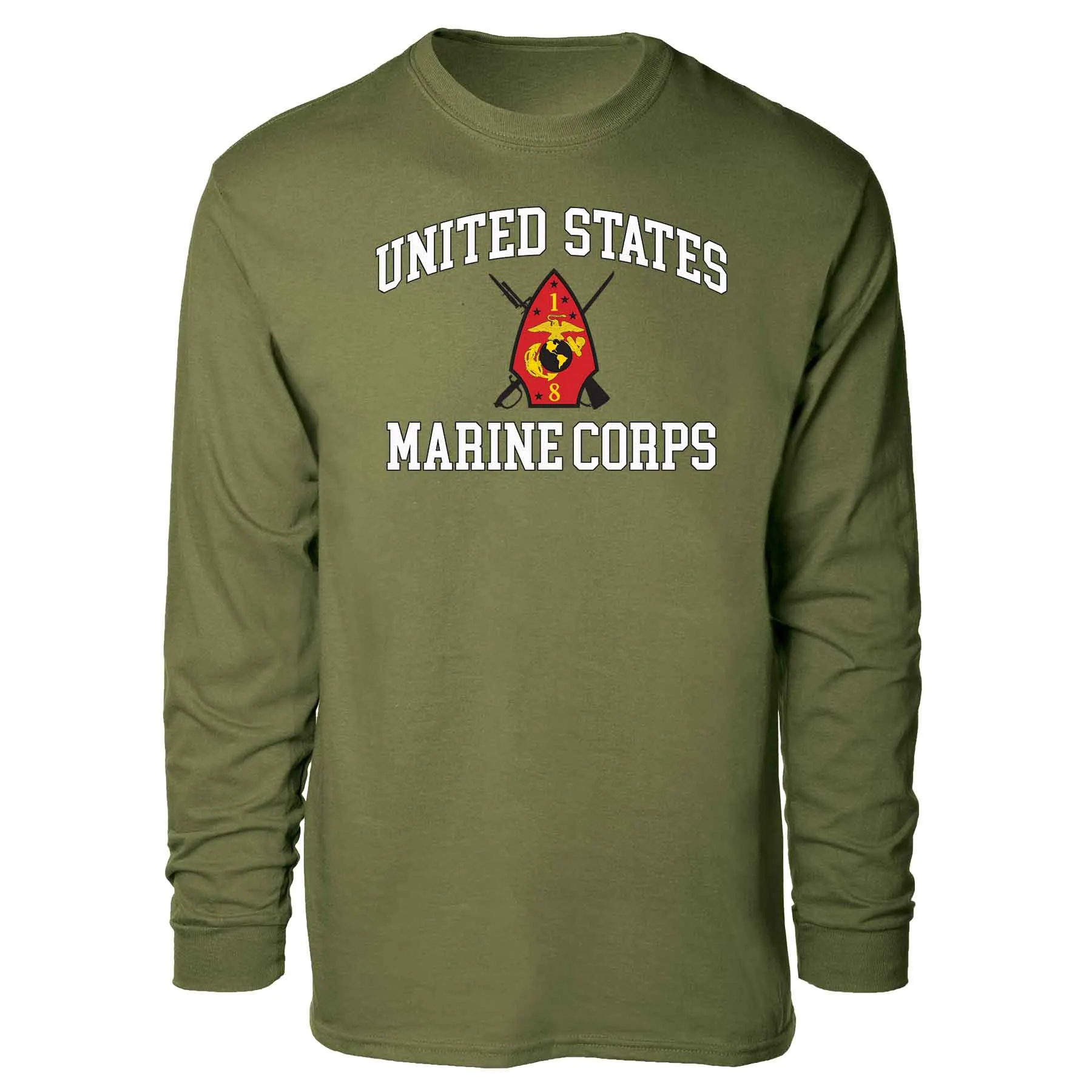 1st Battalion 8th Marines USMC Long Sleeve T-shirt