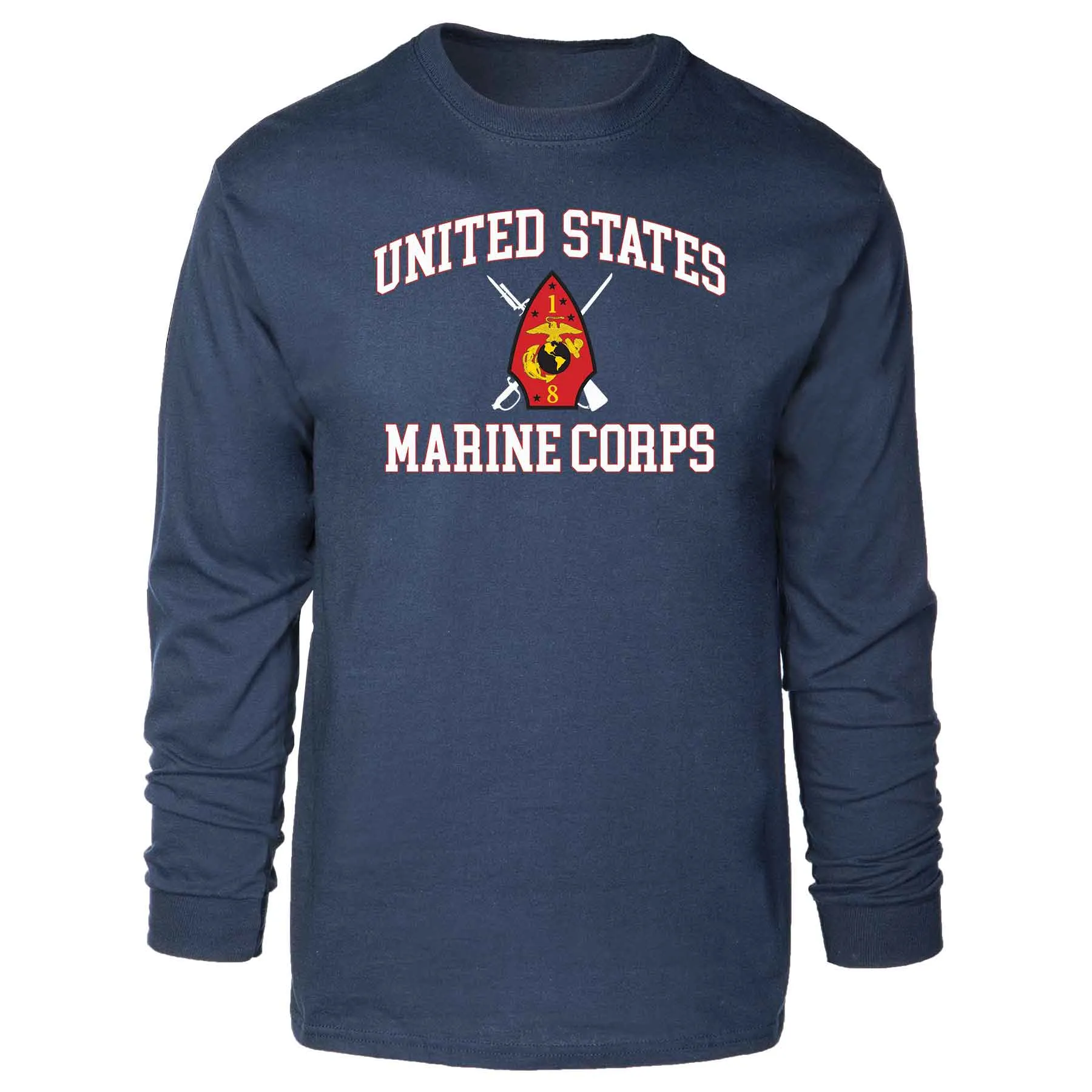 1st Battalion 8th Marines USMC Long Sleeve T-shirt