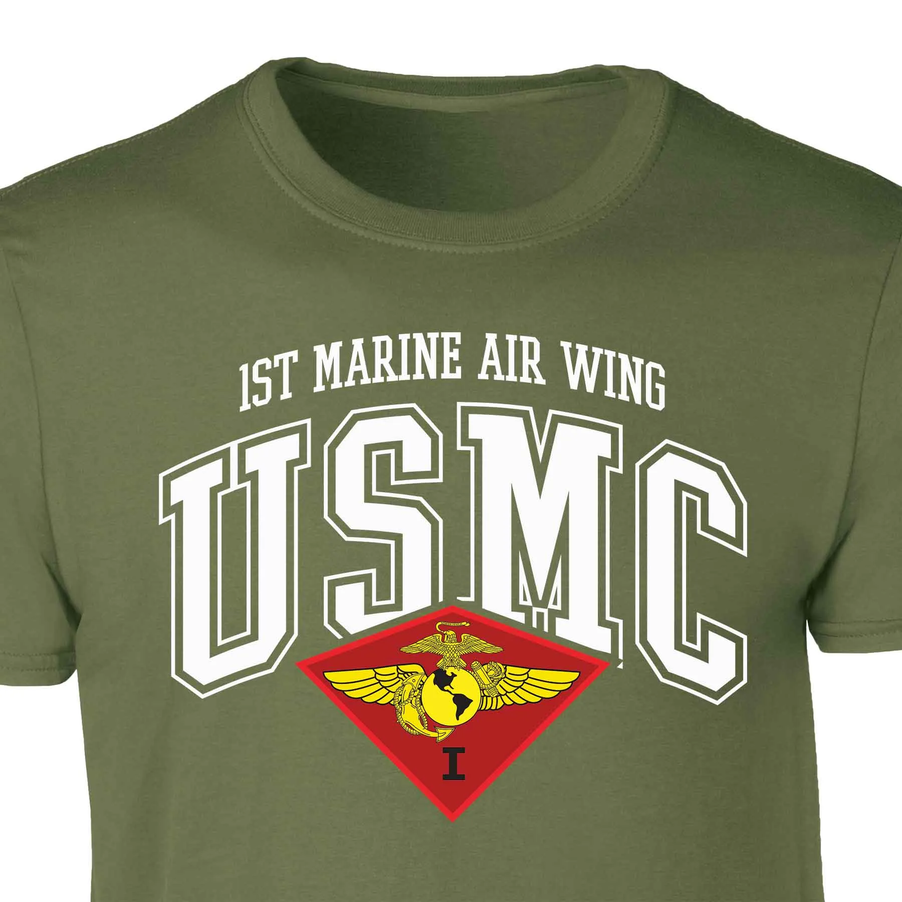 1st Marine Air Wing Arched Patch Graphic T-shirt