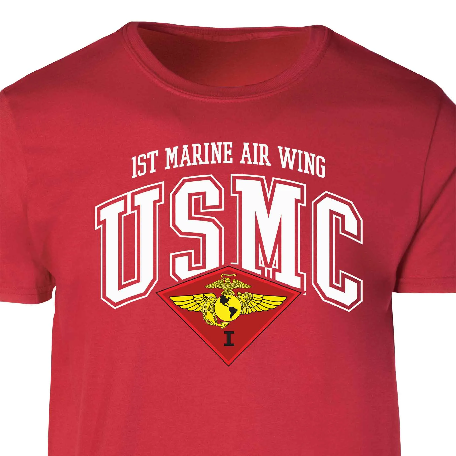 1st Marine Air Wing Arched Patch Graphic T-shirt