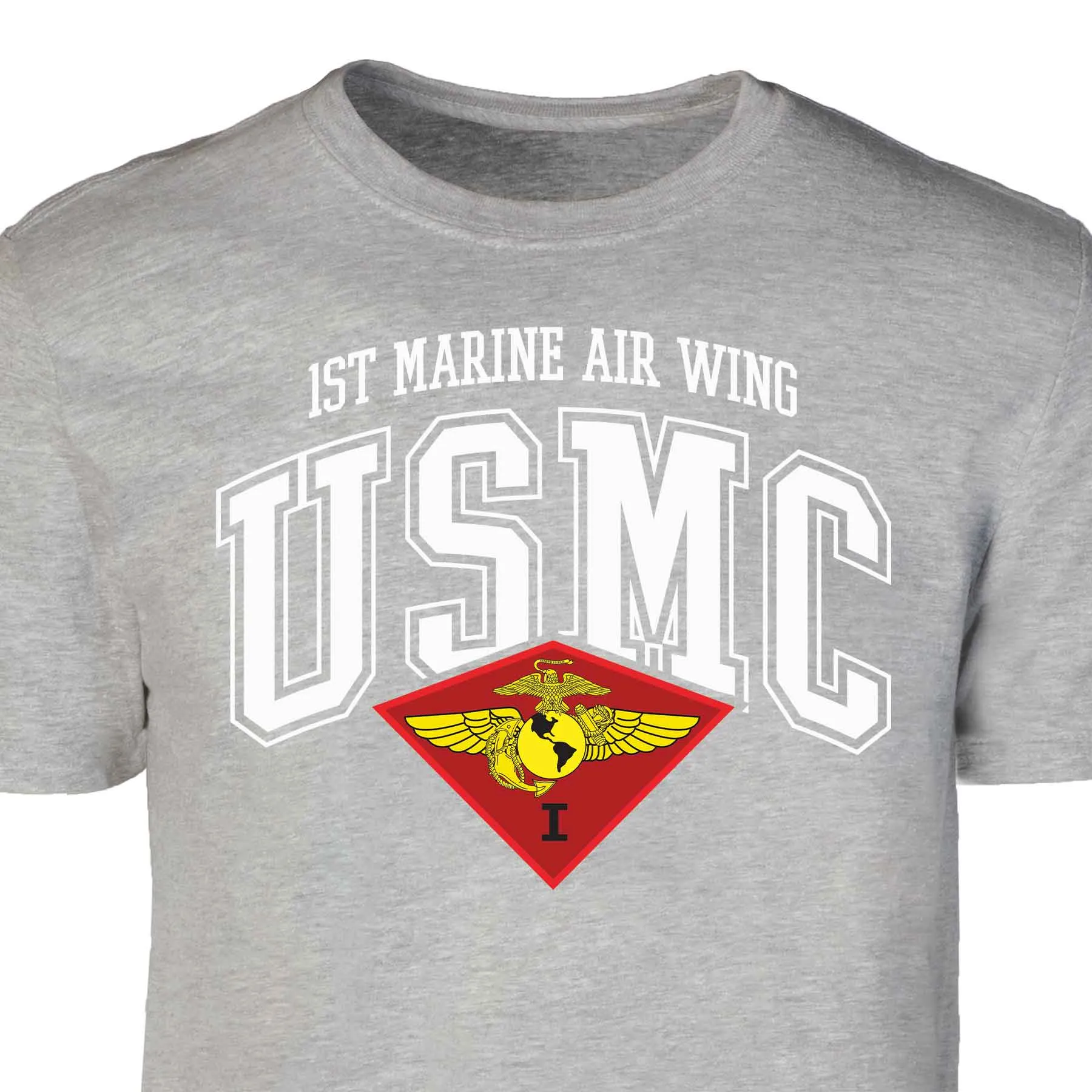 1st Marine Air Wing Arched Patch Graphic T-shirt