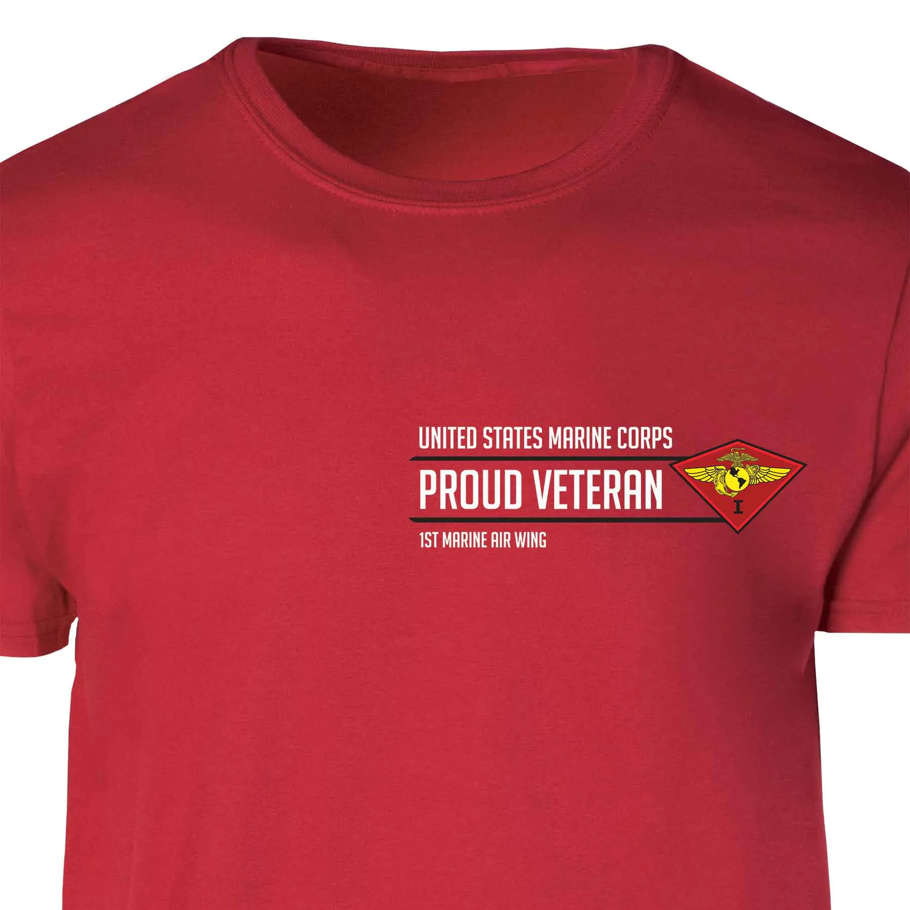 1st Marine Air Wing Proud Veteran Patch Graphic T-shirt