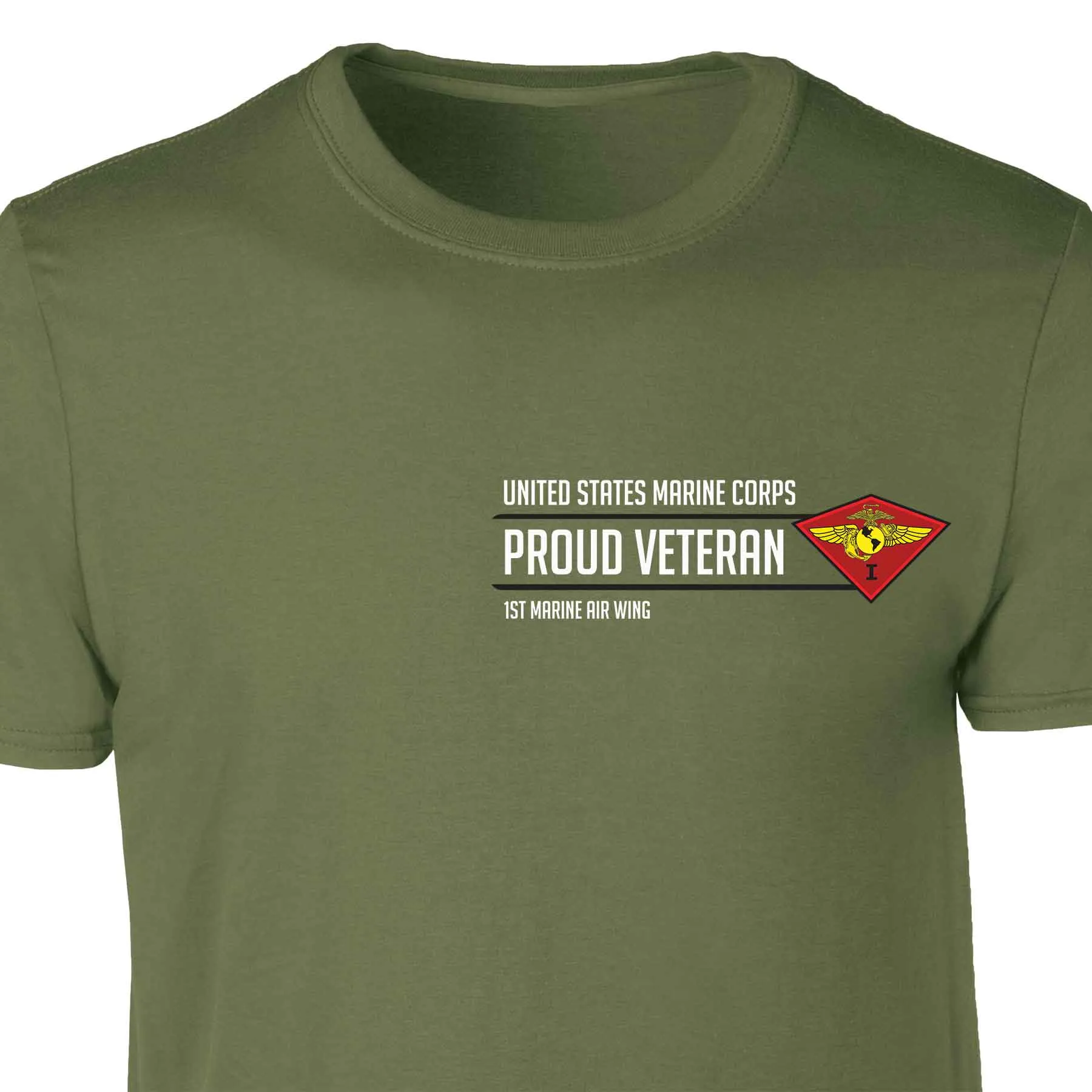 1st Marine Air Wing Proud Veteran Patch Graphic T-shirt