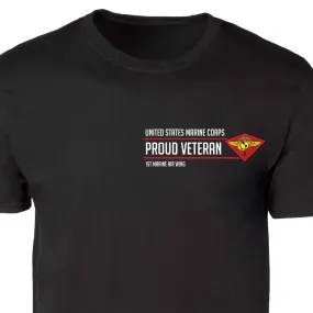 1st Marine Air Wing Proud Veteran Patch Graphic T-shirt