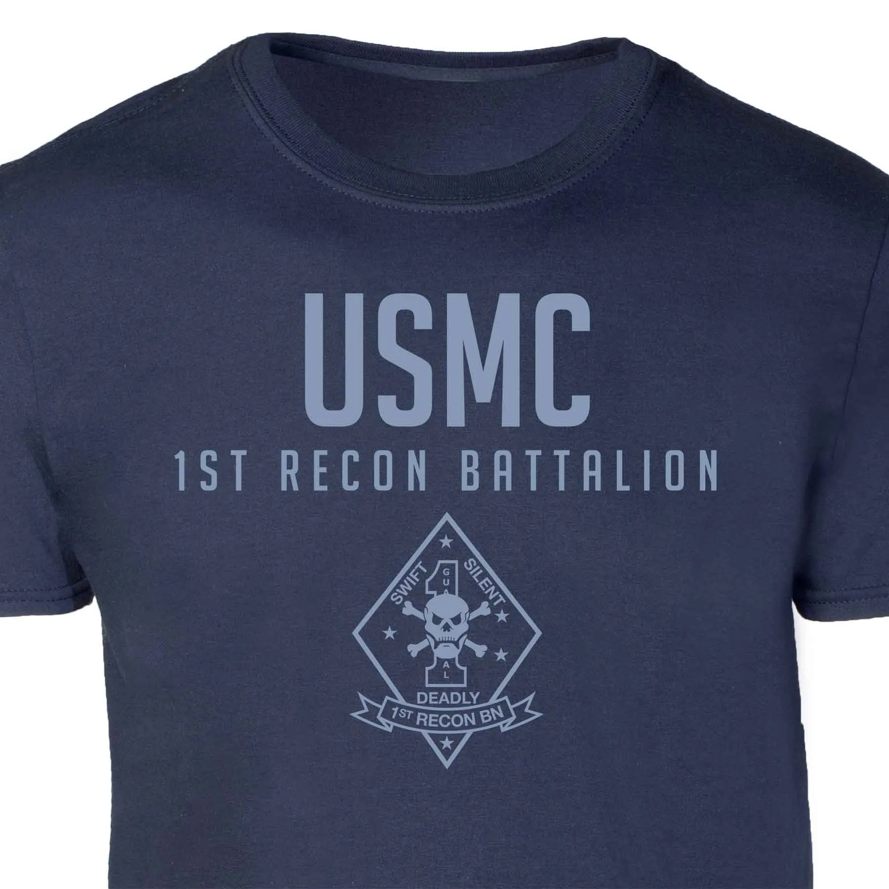 1st Recon Battalion Tonal Patch Graphic T-shirt