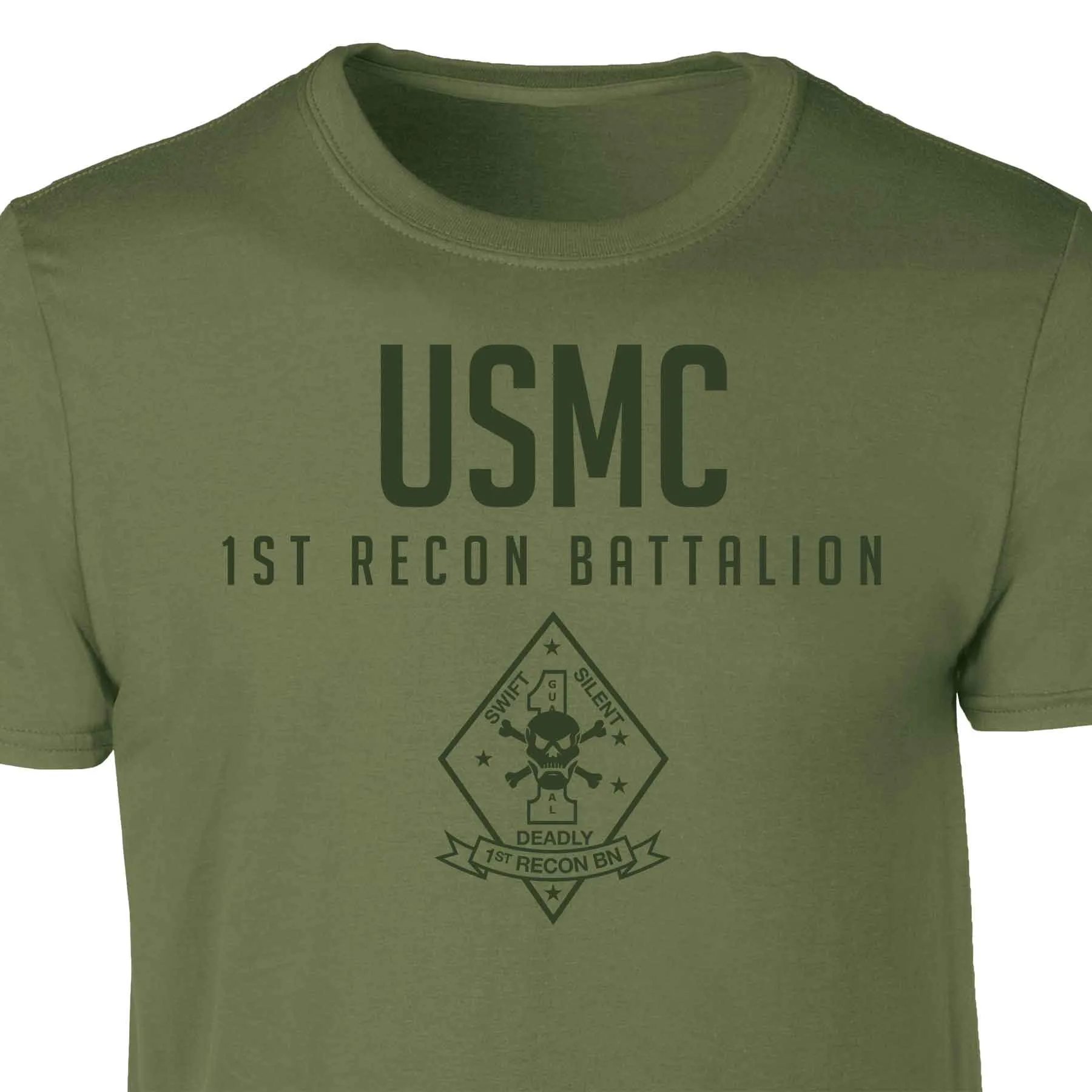 1st Recon Battalion Tonal Patch Graphic T-shirt