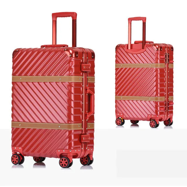 20''24''26'' 29'' Women Travel Rolling Luggage Aluminum Frame Checked Boarding Cabin Case Spinner