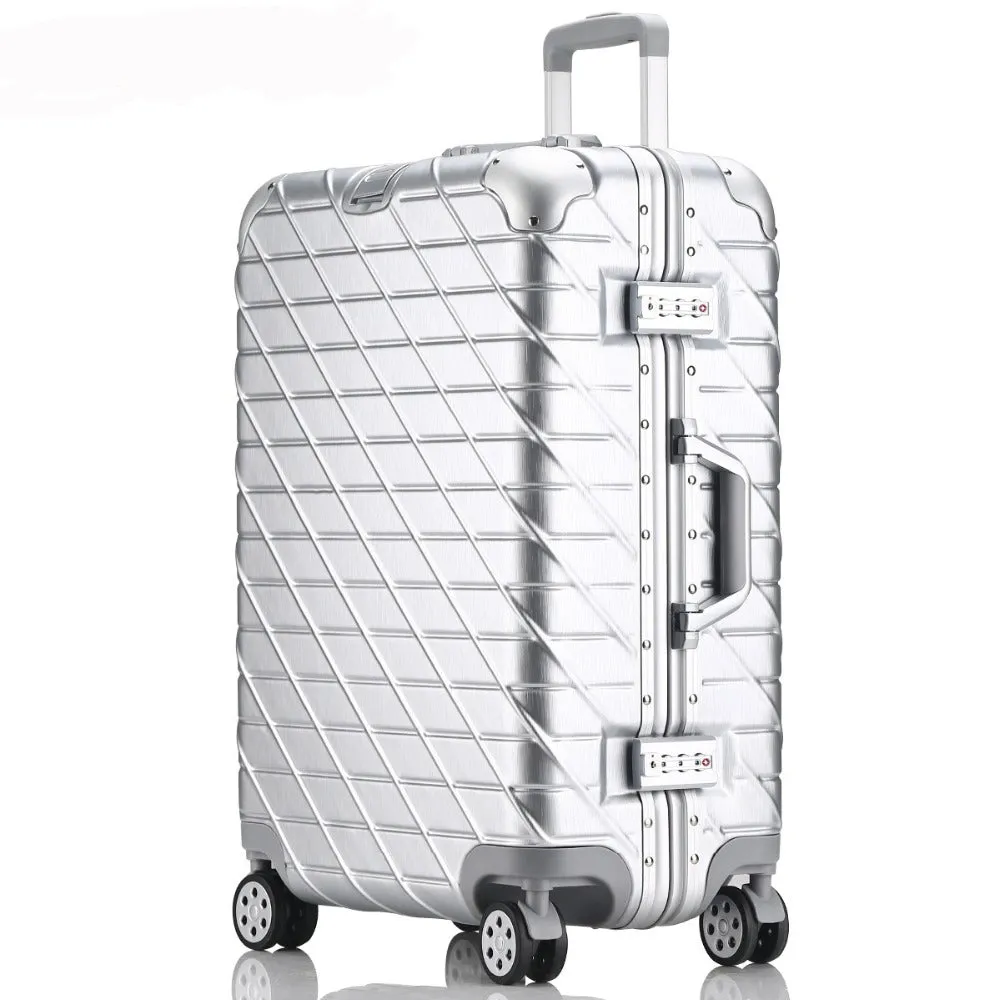 20''24''26''29'' Aluminum Rolling Luggage Spinner Travel Suitcase Tsa Lock Cabin Luggage Women