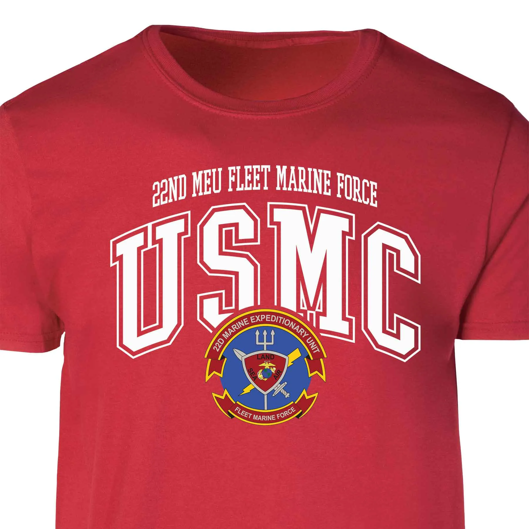 22nd MEU Fleet Marine Force Arched Patch Graphic T-shirt