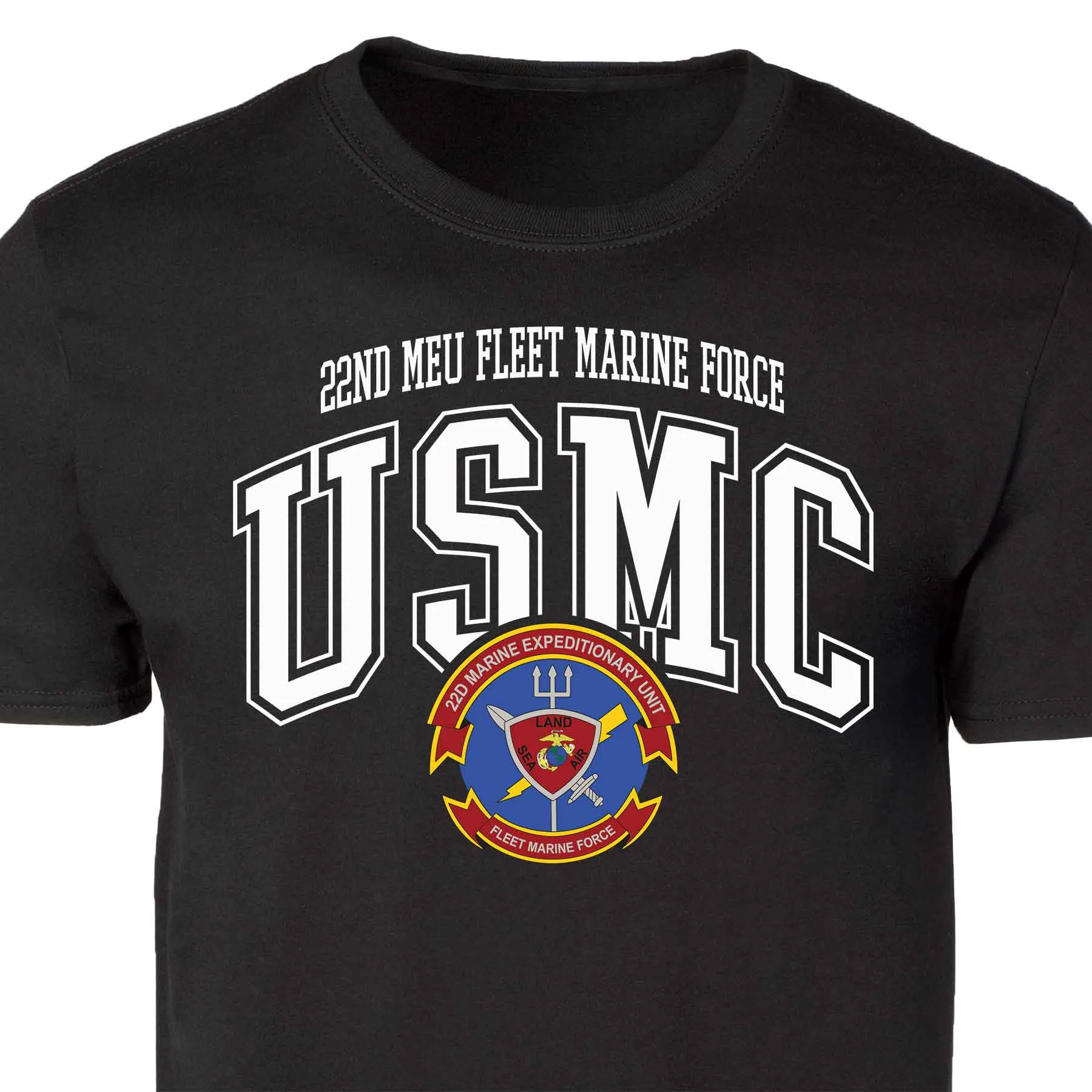 22nd MEU Fleet Marine Force Arched Patch Graphic T-shirt