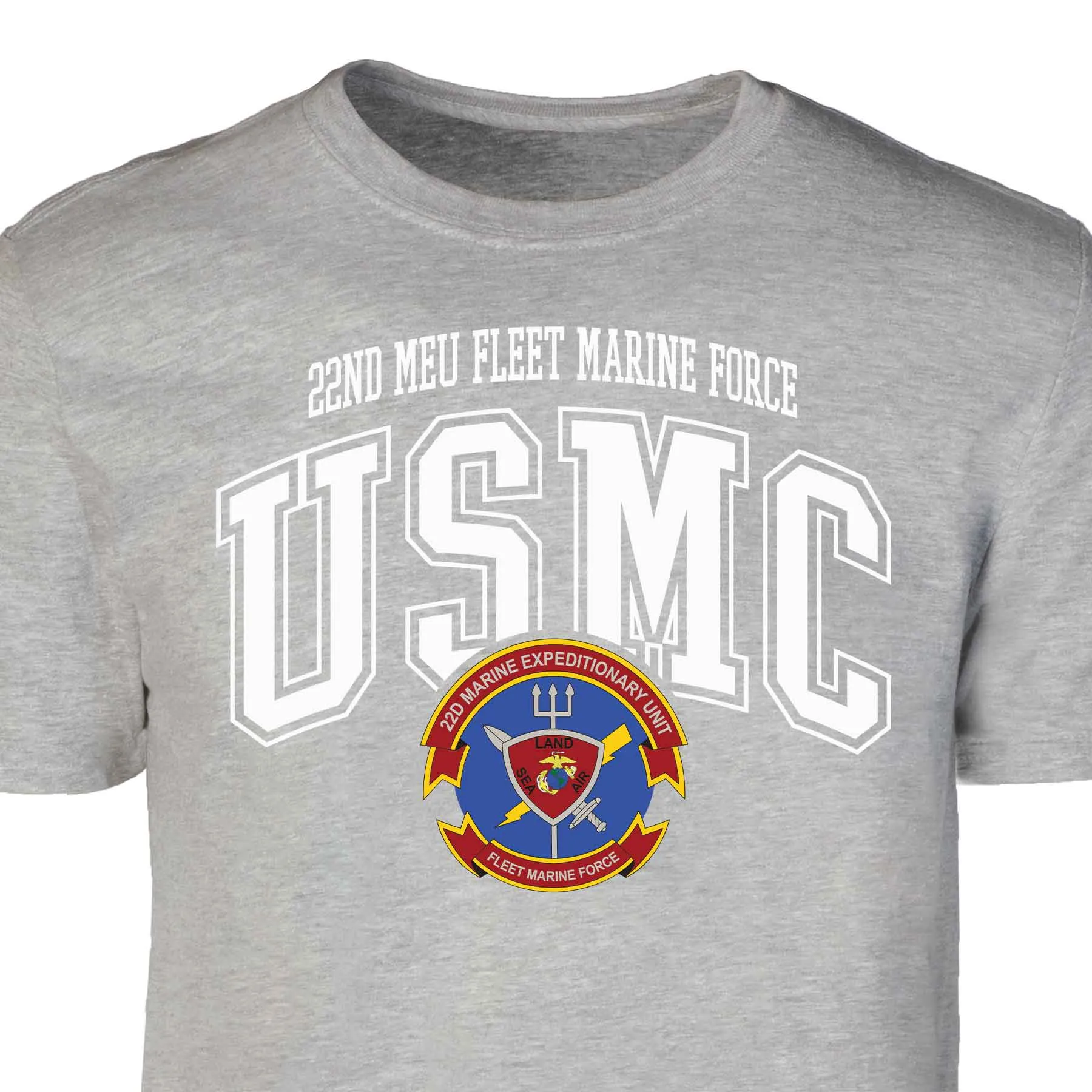 22nd MEU Fleet Marine Force Arched Patch Graphic T-shirt