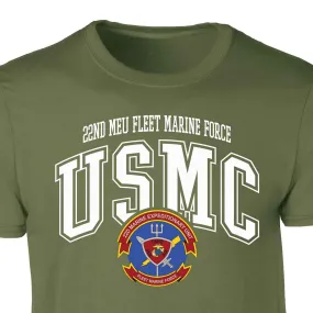 22nd MEU Fleet Marine Force Arched Patch Graphic T-shirt