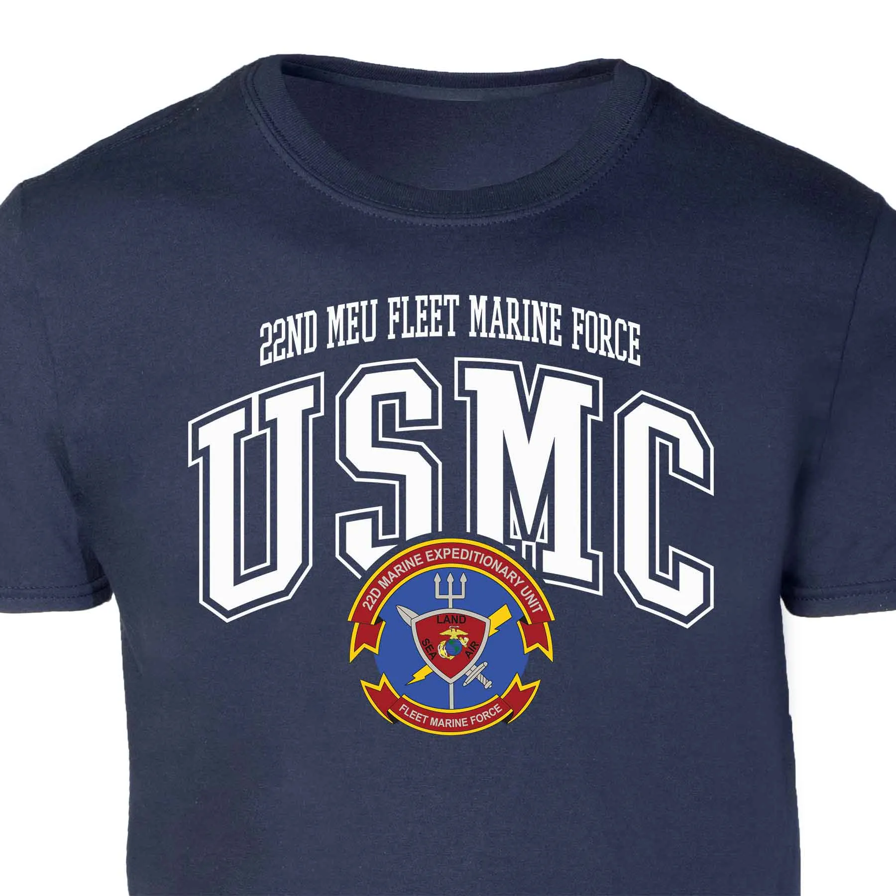 22nd MEU Fleet Marine Force Arched Patch Graphic T-shirt