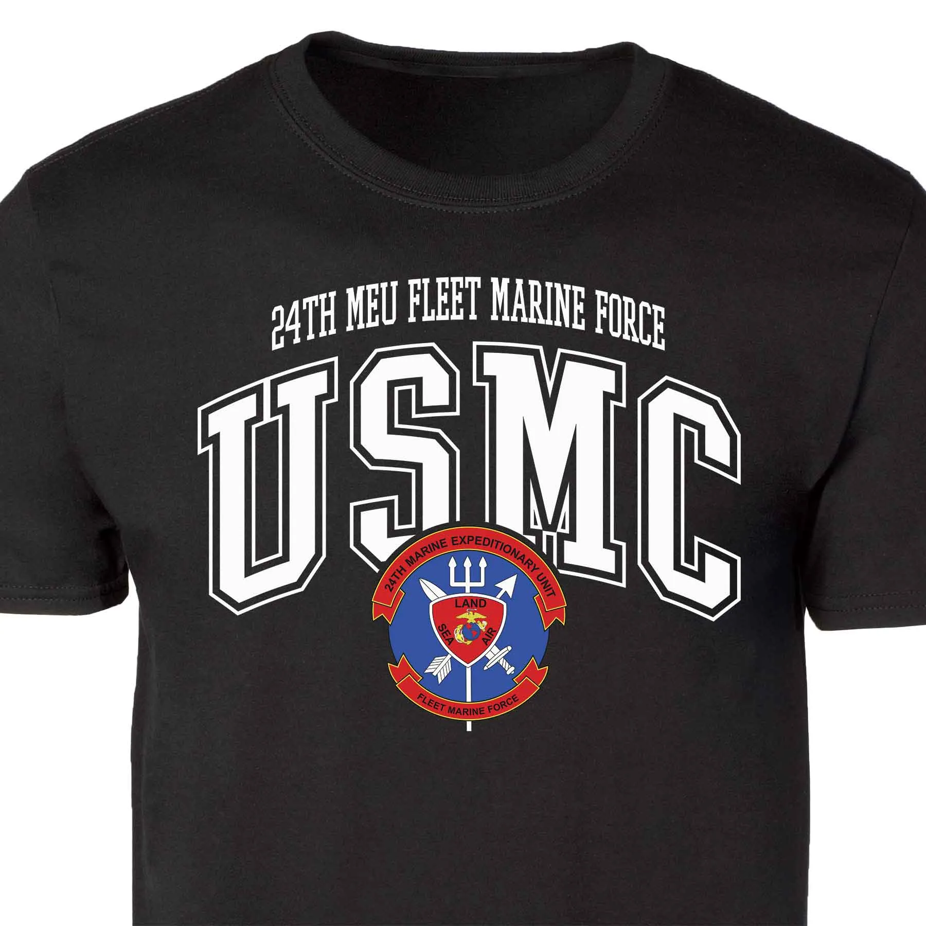 24th MEU Fleet Marine Force Arched Patch Graphic T-shirt