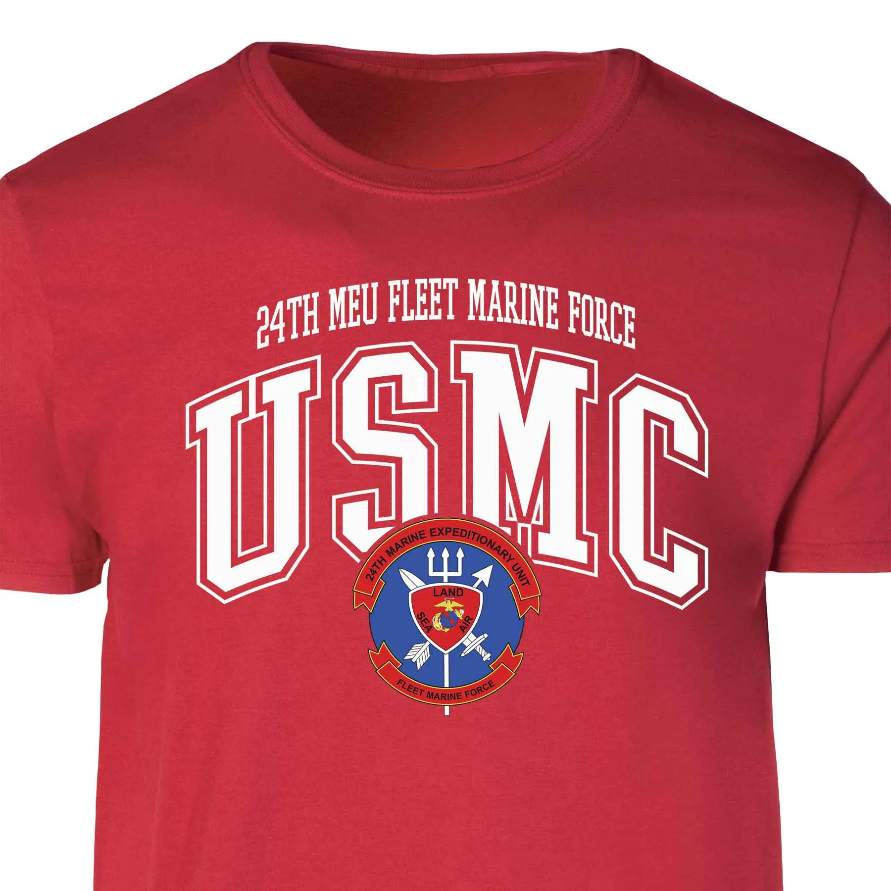 24th MEU Fleet Marine Force Arched Patch Graphic T-shirt