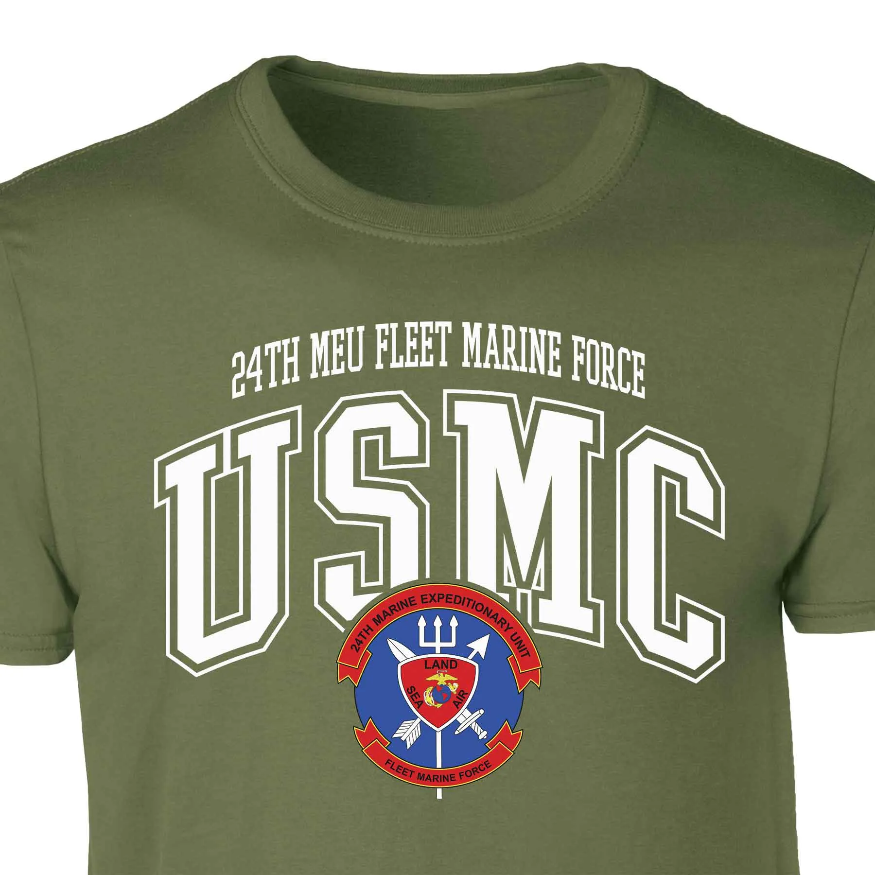 24th MEU Fleet Marine Force Arched Patch Graphic T-shirt