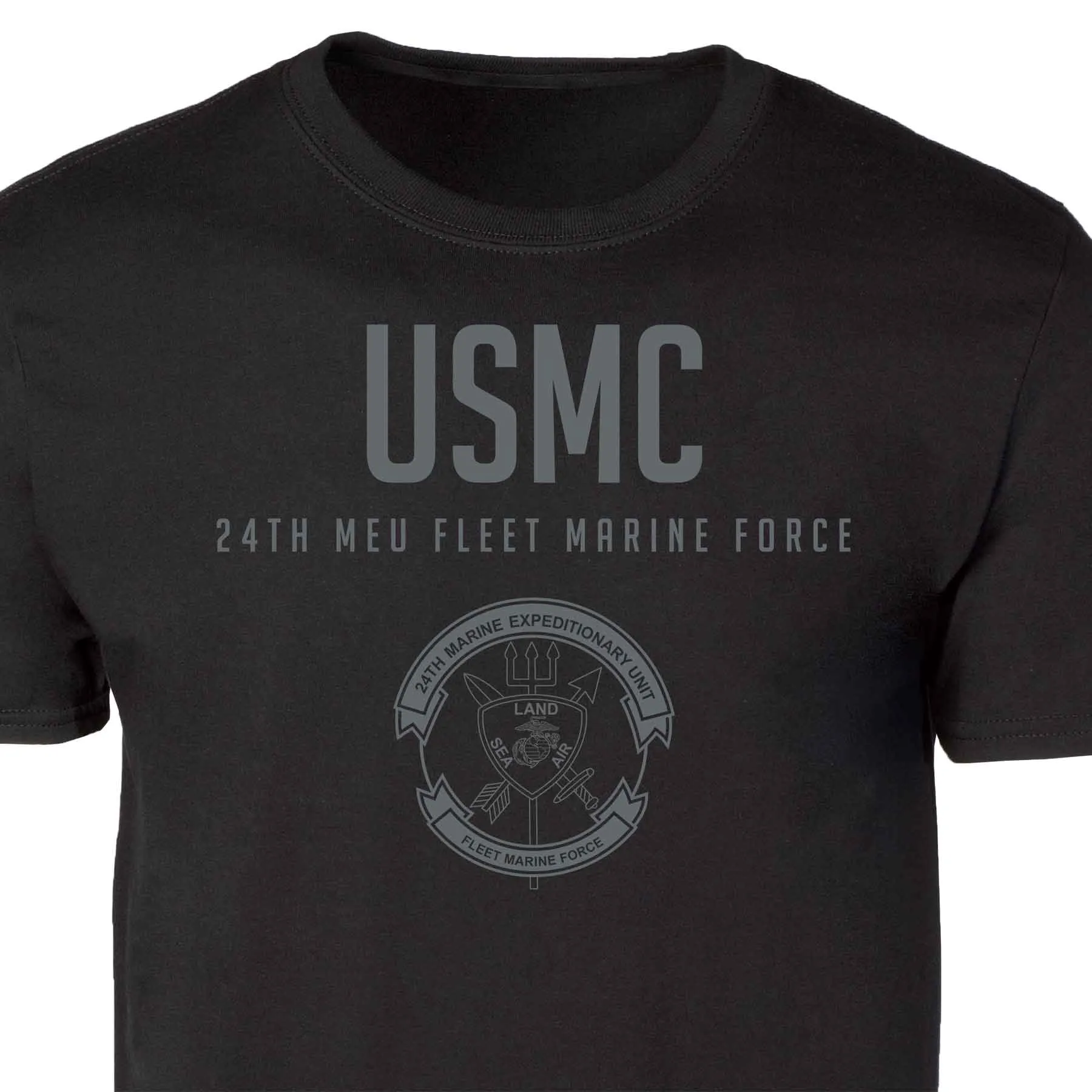 24th MEU Fleet Marine Force Tonal Patch Graphic T-shirt