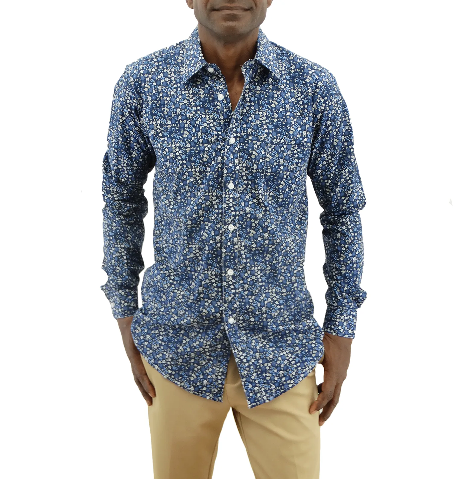 265-1450 Bellinne Printed L/S Men Shirt Multicolor Size S-XXXL