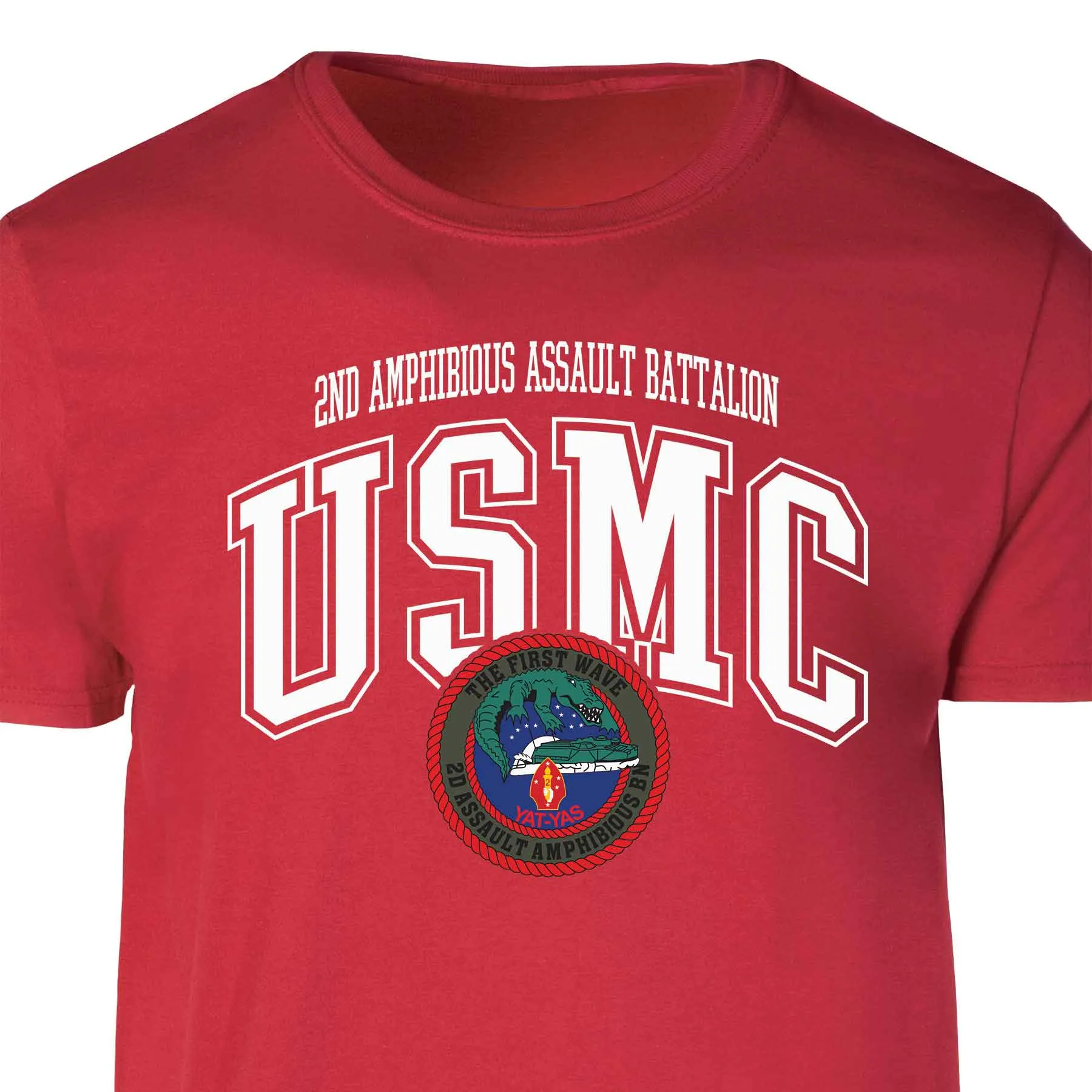 2nd Assualt Amphibious Bn Arched Patch Graphic T-shirt