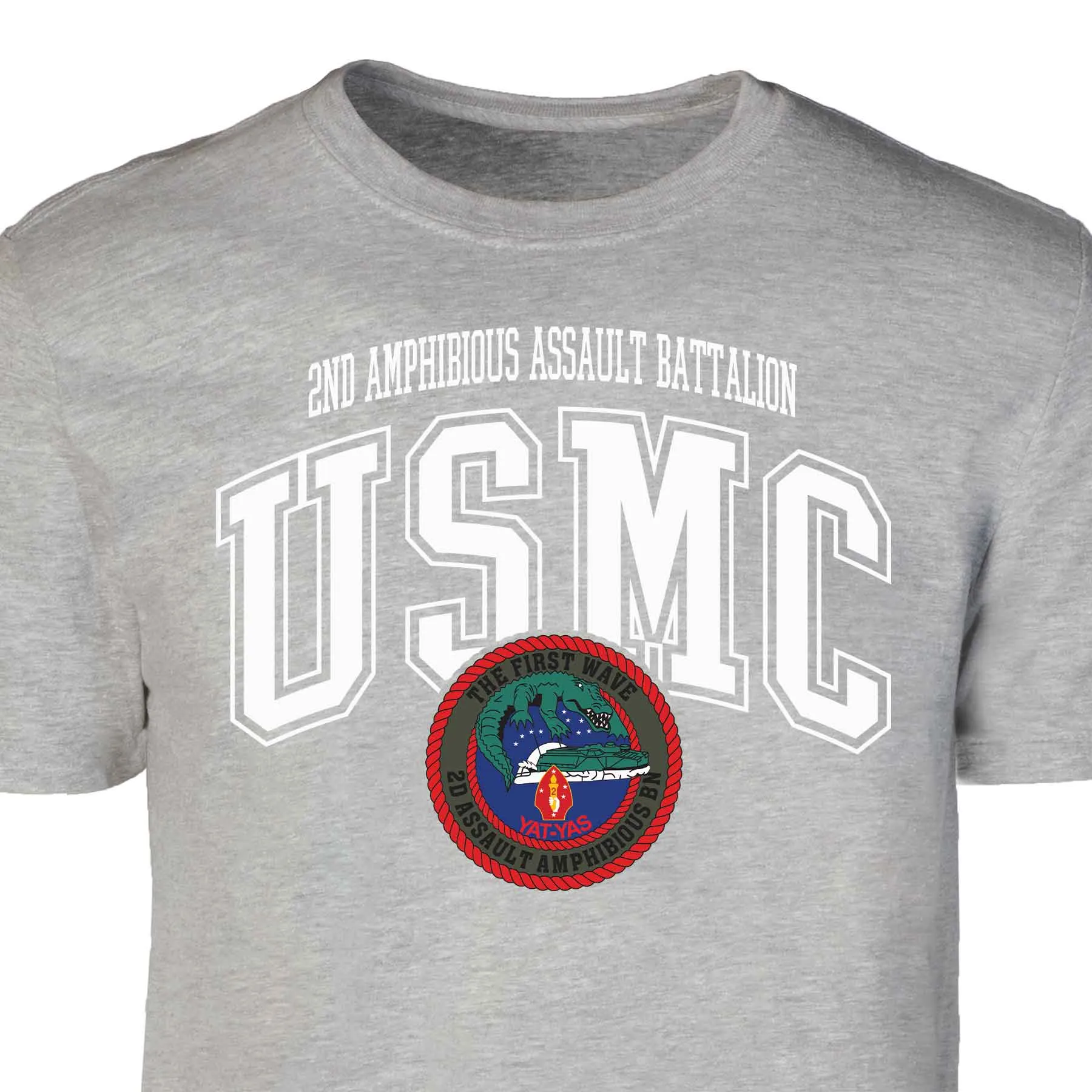 2nd Assualt Amphibious Bn Arched Patch Graphic T-shirt