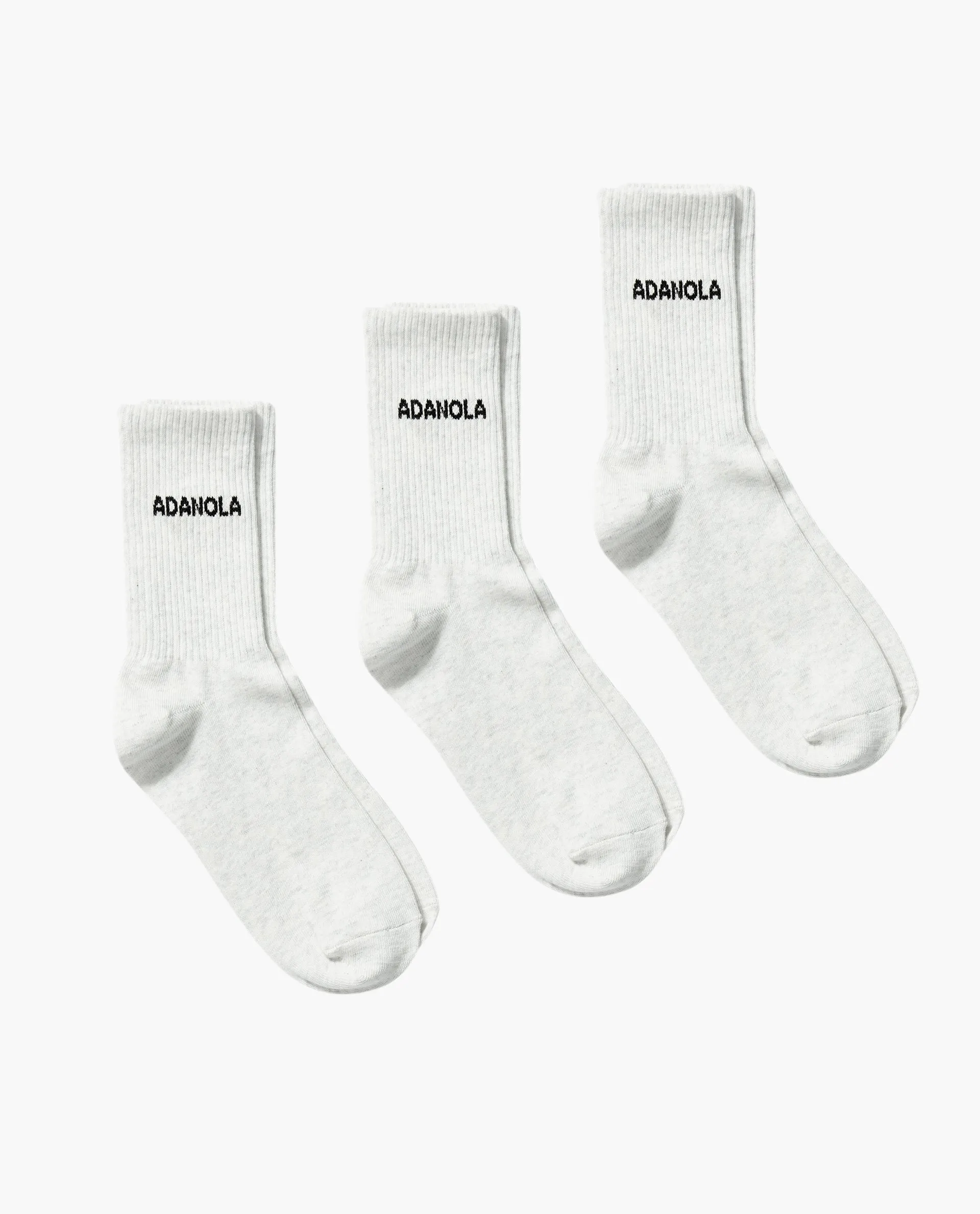 3 Pack Socks - Light Grey Melange