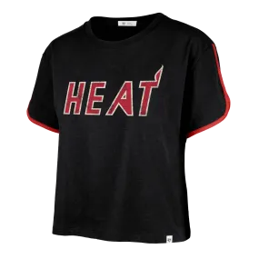 '47 Brand Miami HEAT Wordmark Women's Crop Tee