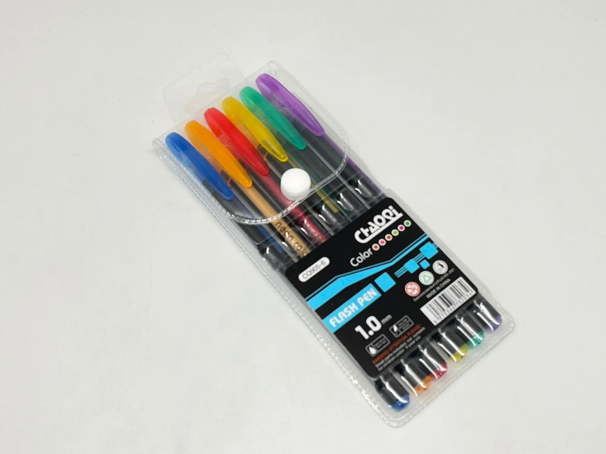 6 Colour Glitter Pen Set