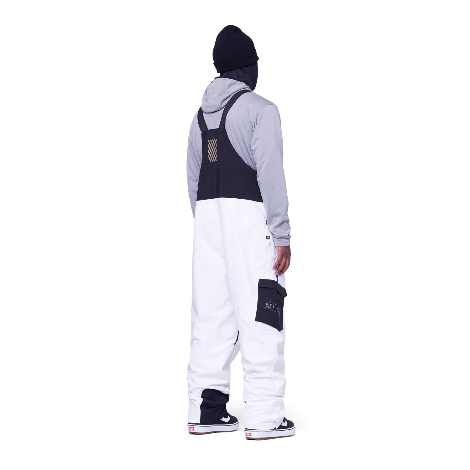 686 Mens Exploration Bib Pant 2024 NASA White Black