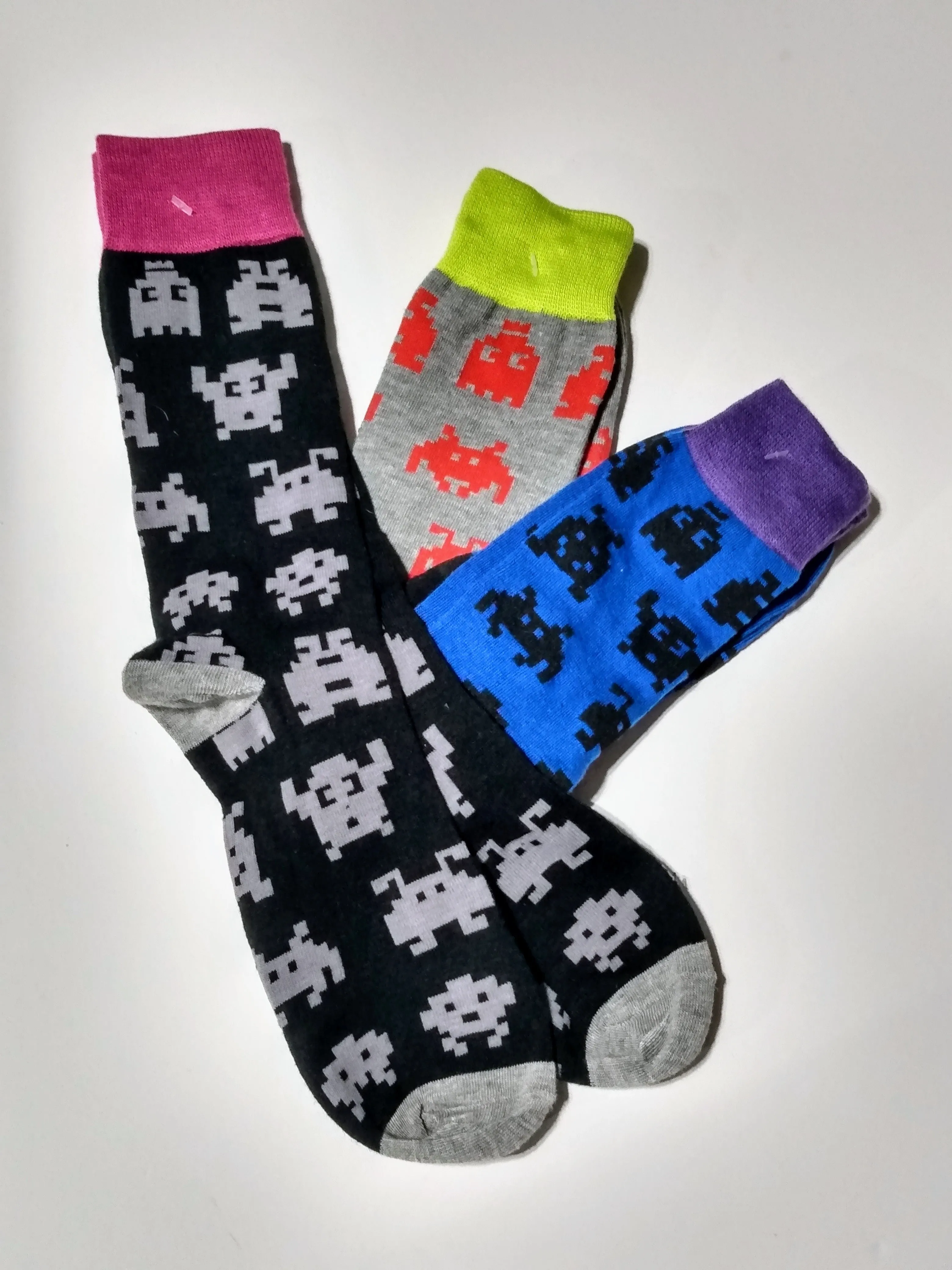 8 Bit Gamer Crew Socks