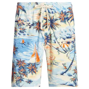 9-Inch Tropical-Print Terry Short Hawaiian Beach Bazaar - SS23