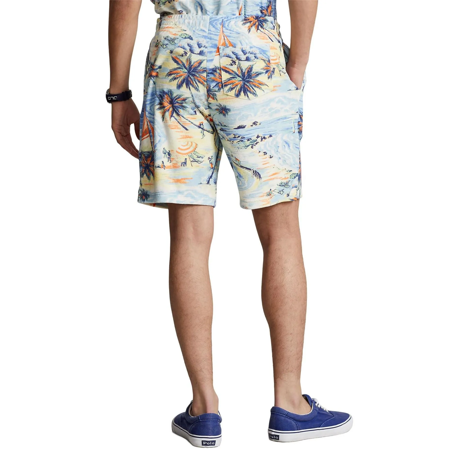 9-Inch Tropical-Print Terry Short Hawaiian Beach Bazaar - SS23