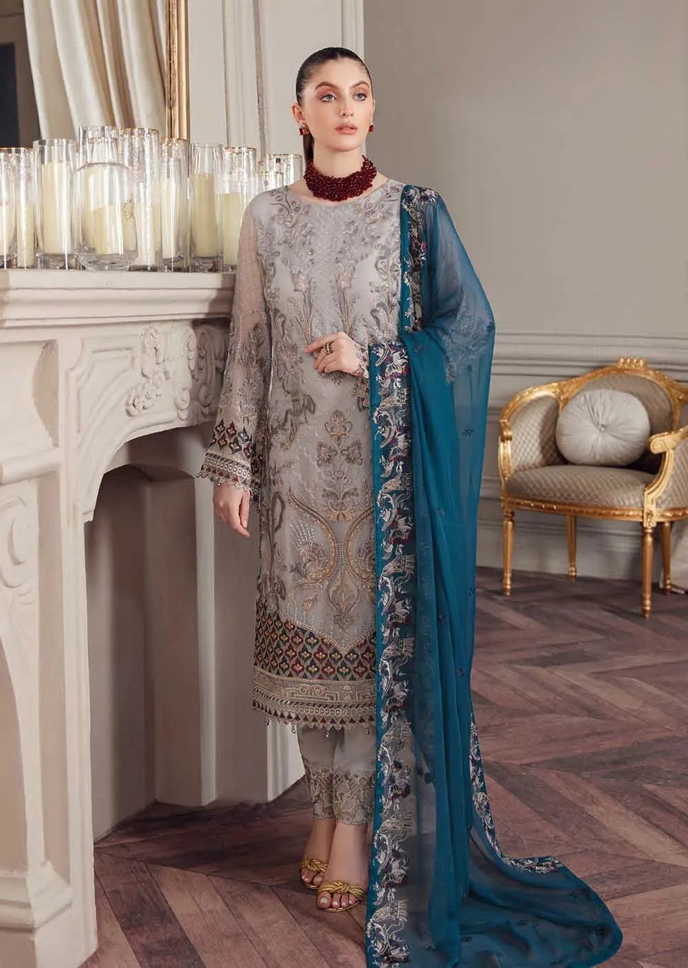 A-503-R - Readymade - Chevron Chiffon Collection Vol 5 by Ramsha 2022