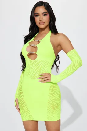 A Dime Piece Seamless Mini Dress - Lime