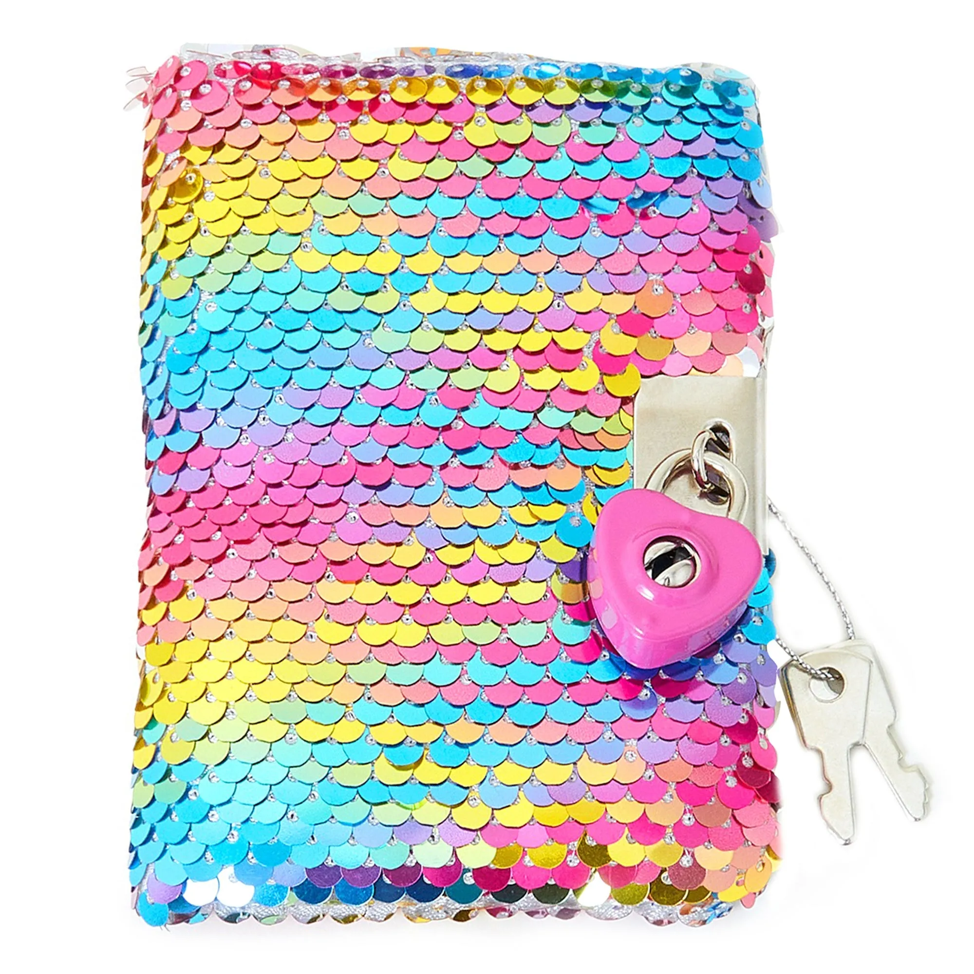 Accessorize London Girl's Rainbow Sequin Lockable Journal