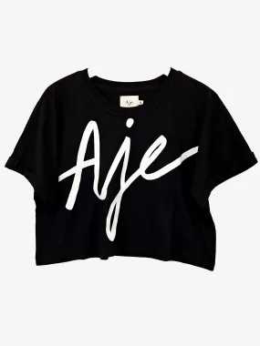 Aje Sporty Crop Logo T-shirt Size M