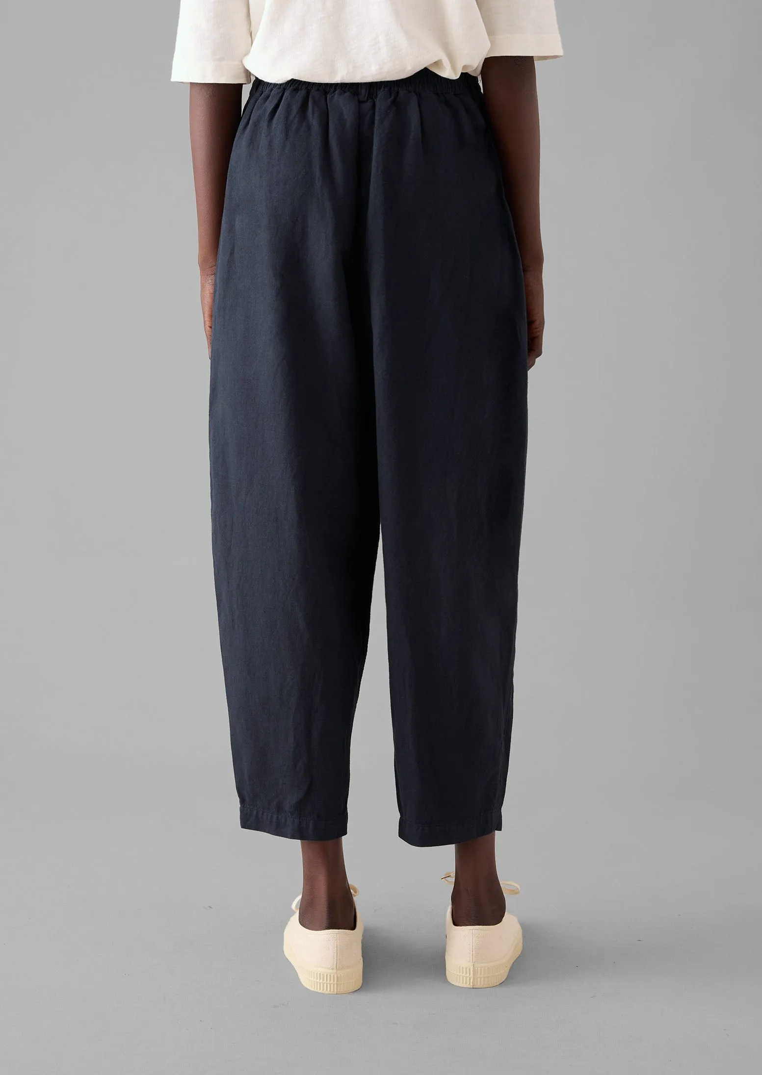 Alix Cotton Linen Pants | Slate Navy