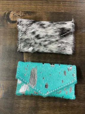 American Darling Acid Wash Cowhide Coin Purse