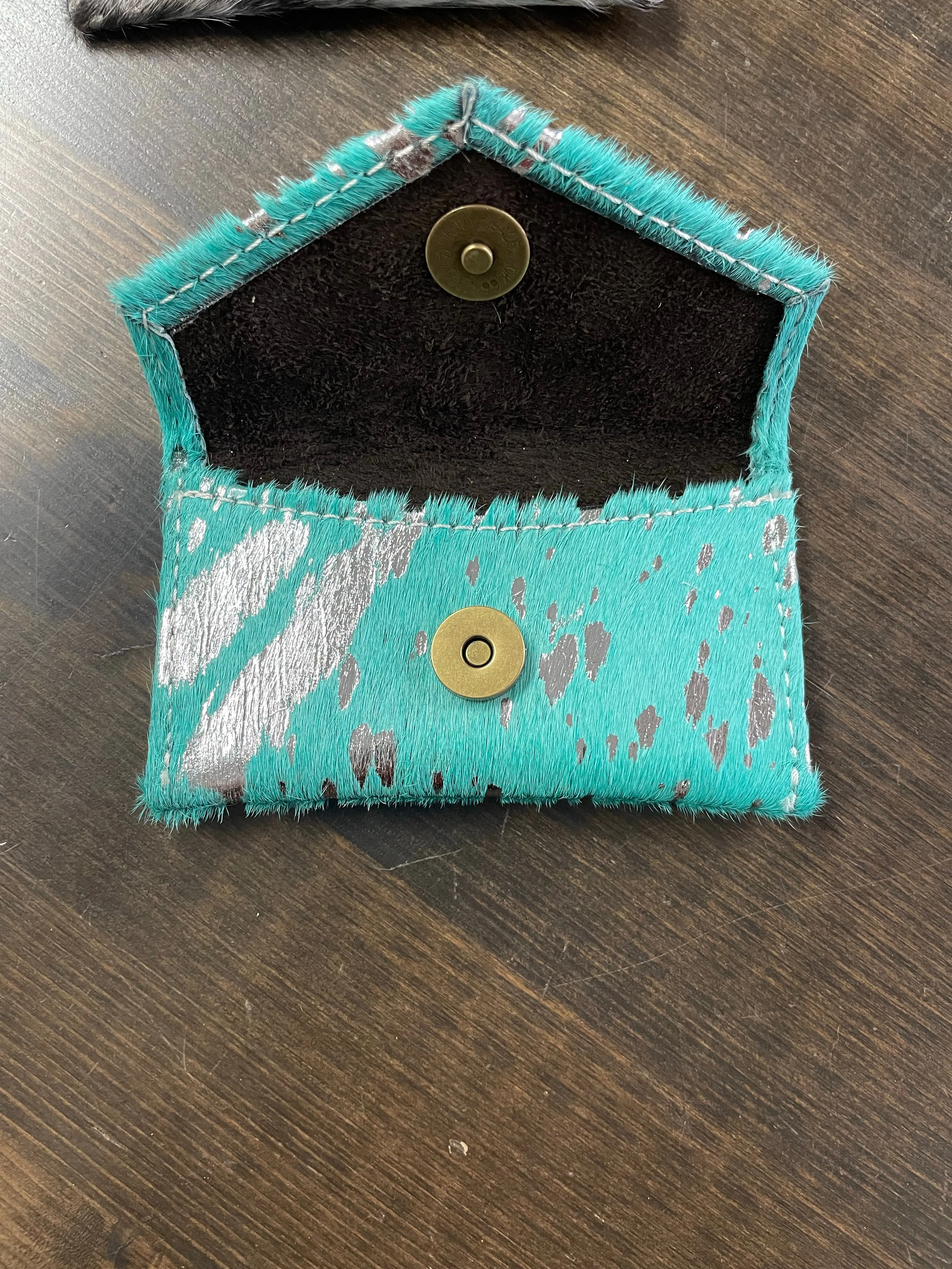 American Darling Acid Wash Cowhide Coin Purse