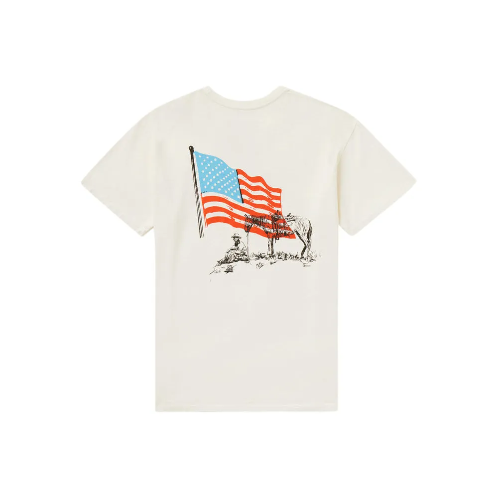 American Flag Cowboy Tee (Bone)