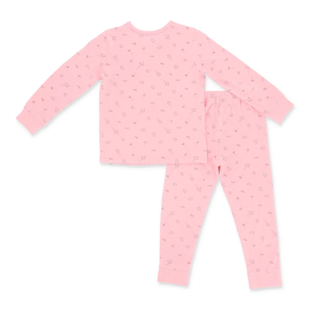 An Adventure Bamboo Toddler Jammies Pyjamas Set (Pink)