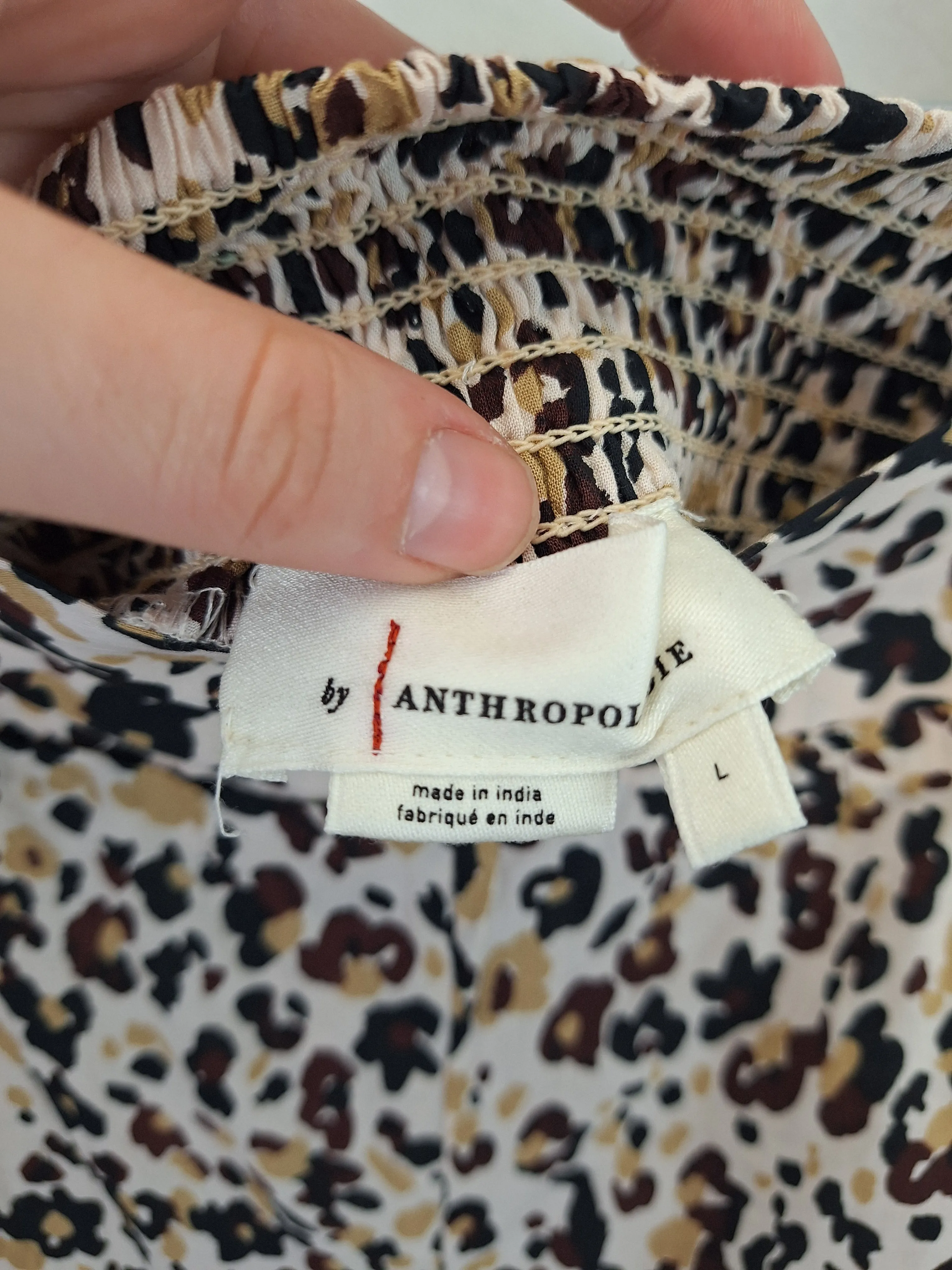 Anthropologie Animal Print Trimmed Mini Shorts Size L