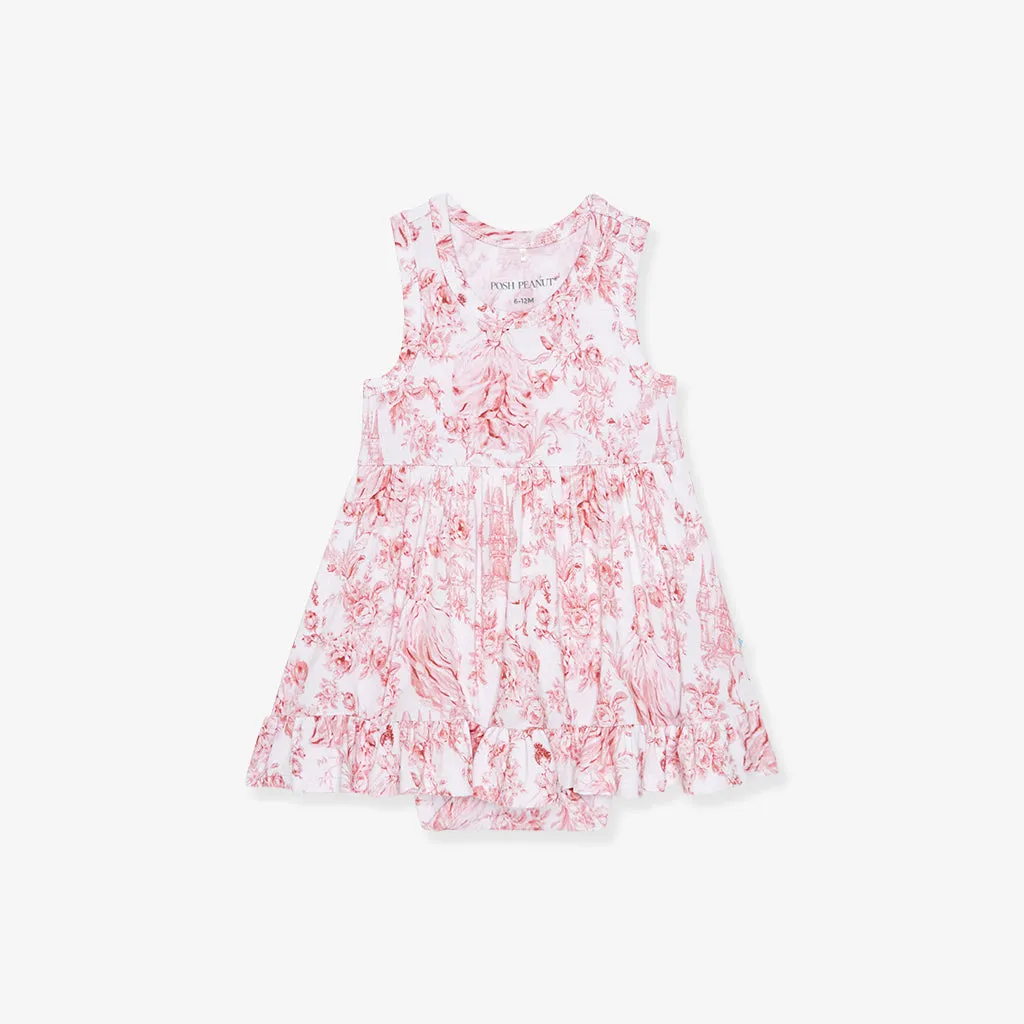 Antoinette Racerback Ruffled Bodysuit Dress