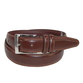 Aquarius Men's Big & Tall Pebble Grain with Feather Edge Dress Belt