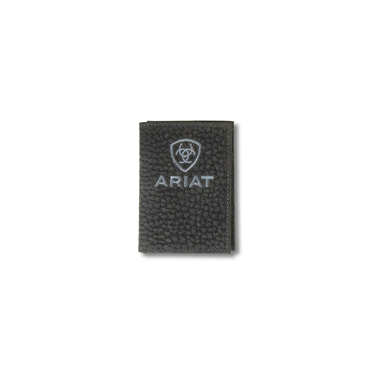 Ariat Black Pebble Leather Trifold Wallet