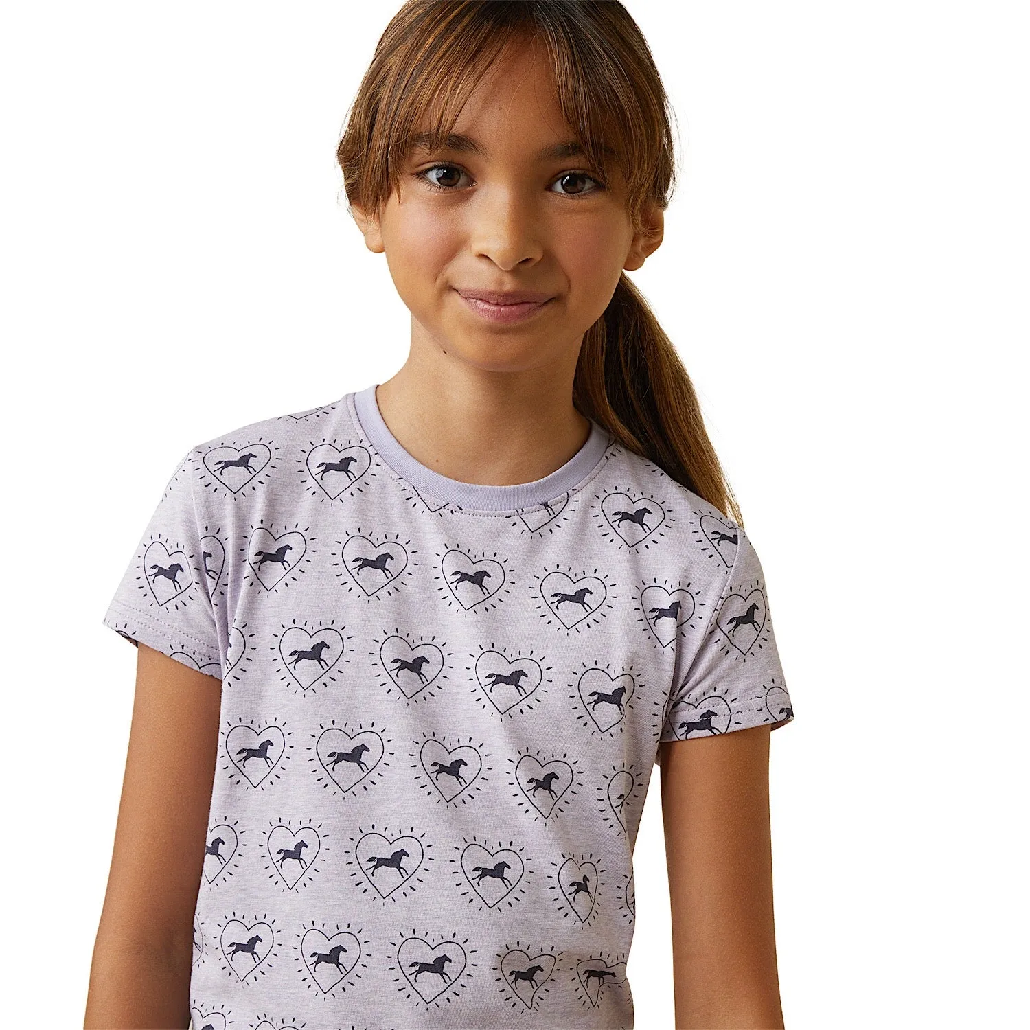 Ariat Youth So Love SS T-Shirt Half Drop Heather Grey